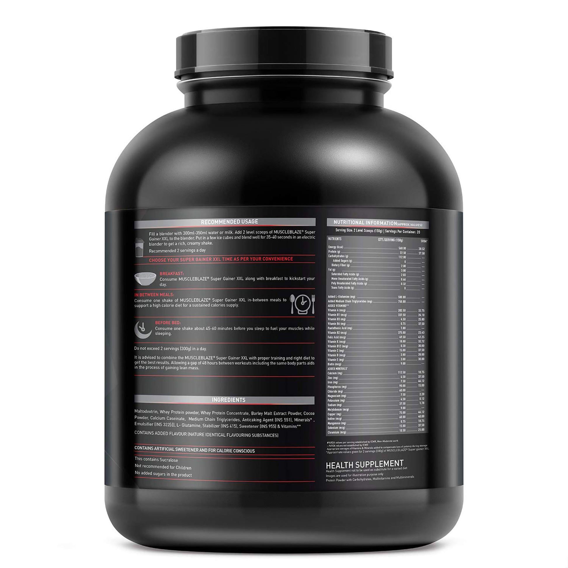 MuscleBlaze Mass Gainer xxl 3 kg - skulptz