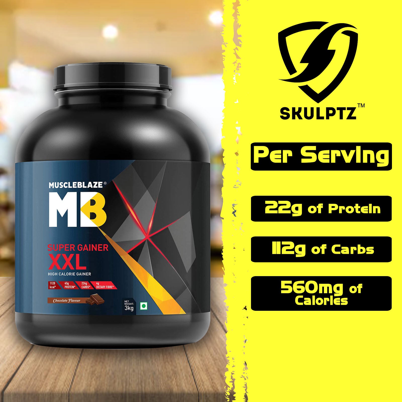 MuscleBlaze Mass Gainer xxl 3 kg - skulptz