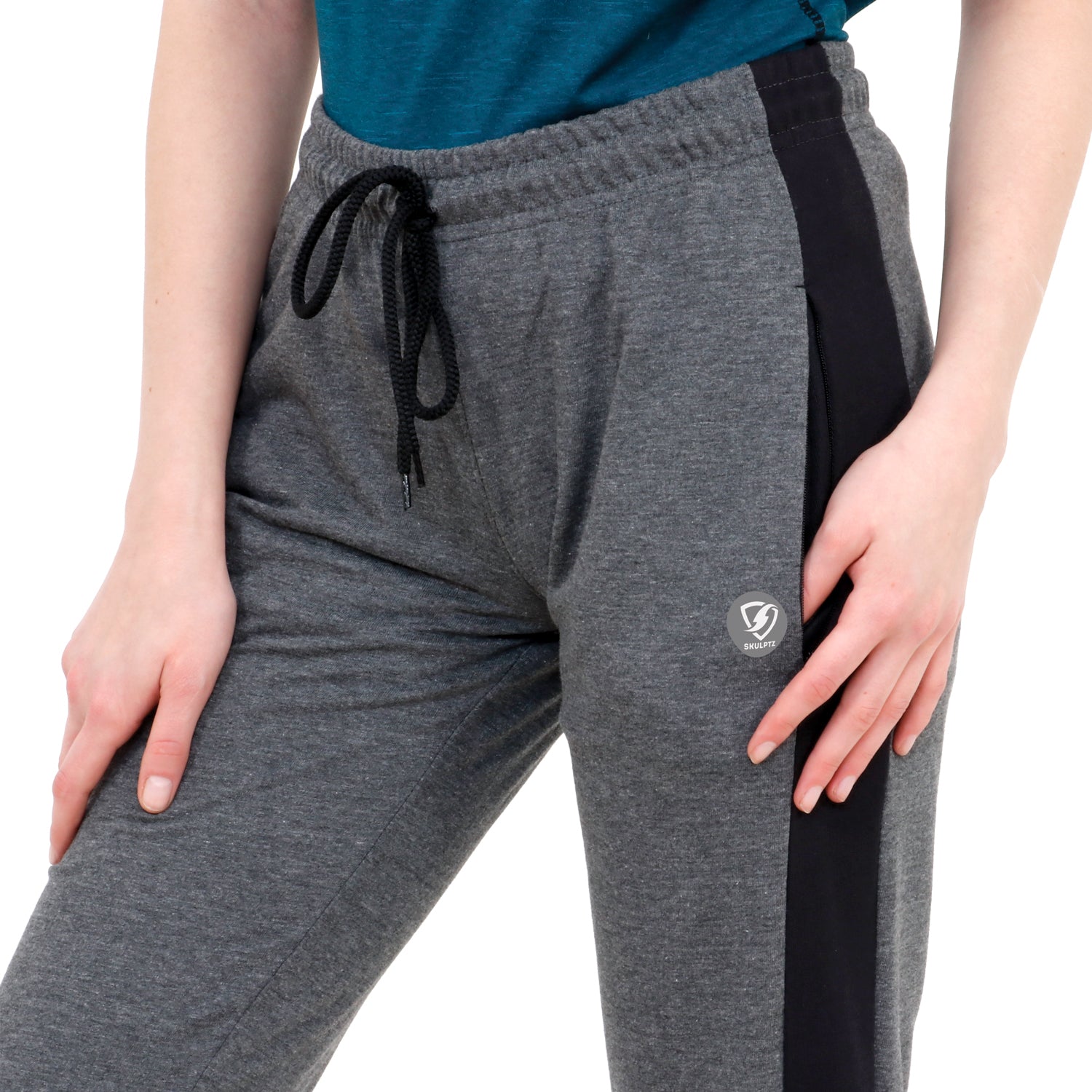 Womens Luxe Flared Track pants Dark Grey