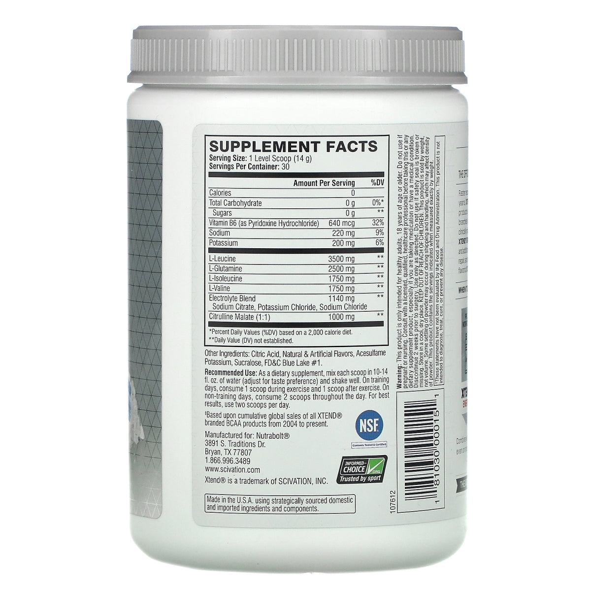 Scivation Xtend BCAA 30 Serv - skulptz