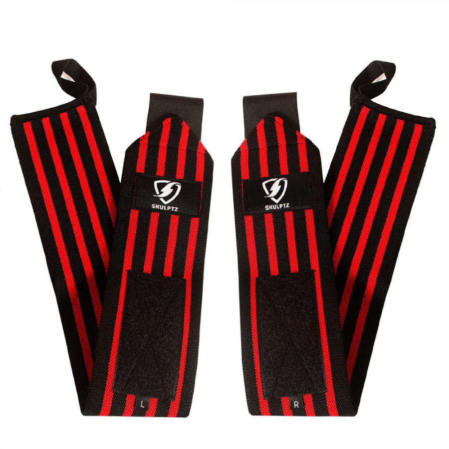 Zeus Series Green Wrist Wraps 25 inches Red - skulptz