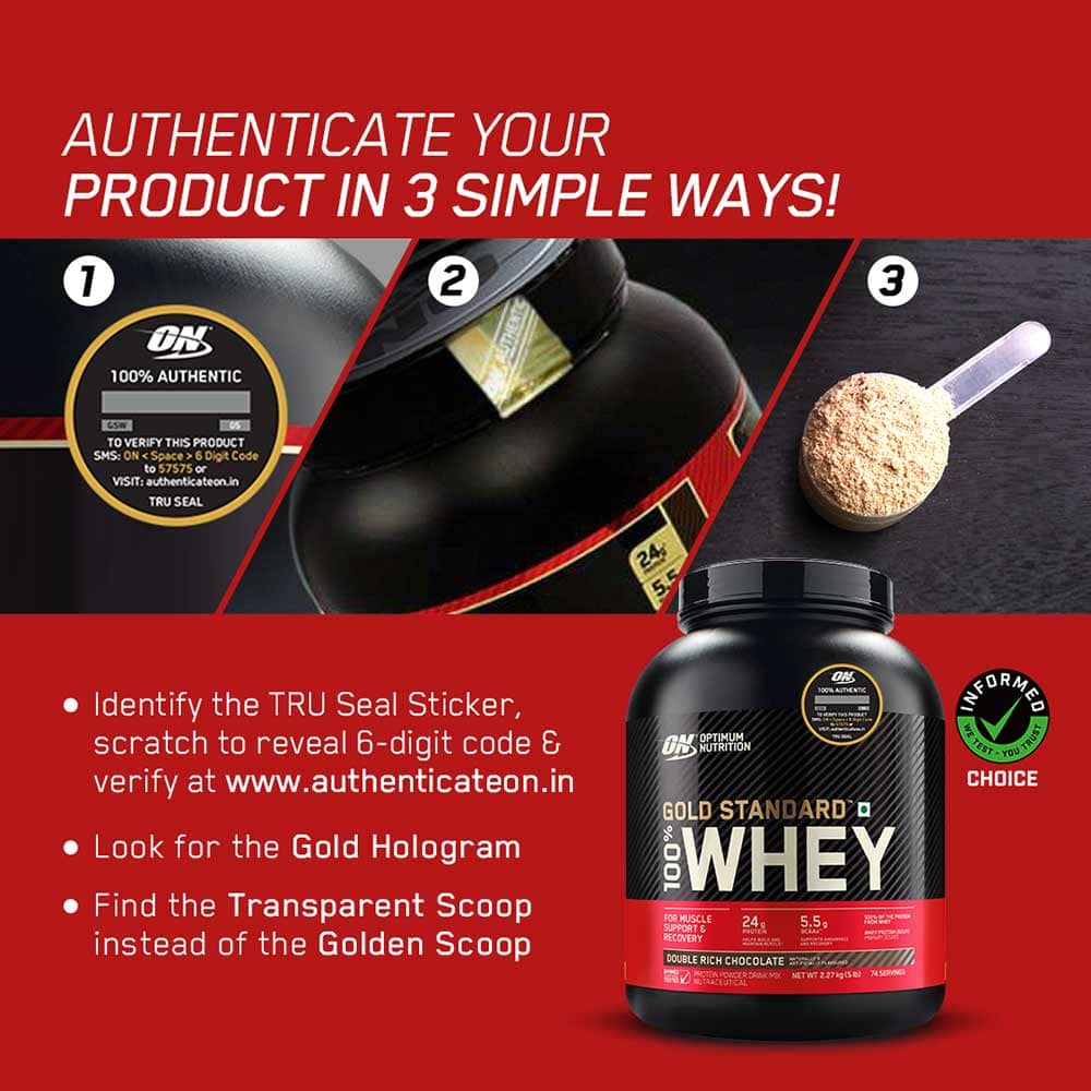 Optimum Nutrition (ON) Gold Standard 100% Whey Protein (5 LB) - skulptz