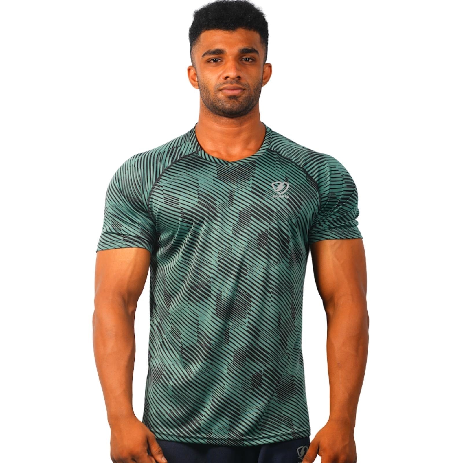 Mens Ripped Tshirt (Green) - skulptz
