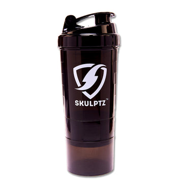 Neon Multi-Storage Shaker Bottle (Black) - skulptz