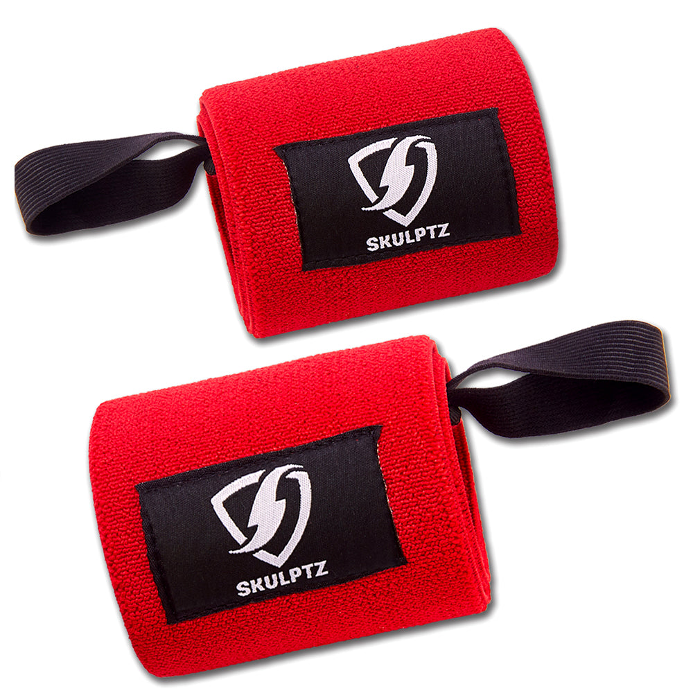 Monster Competition Grade Wrist Wraps 25 Inches Red - skulptz