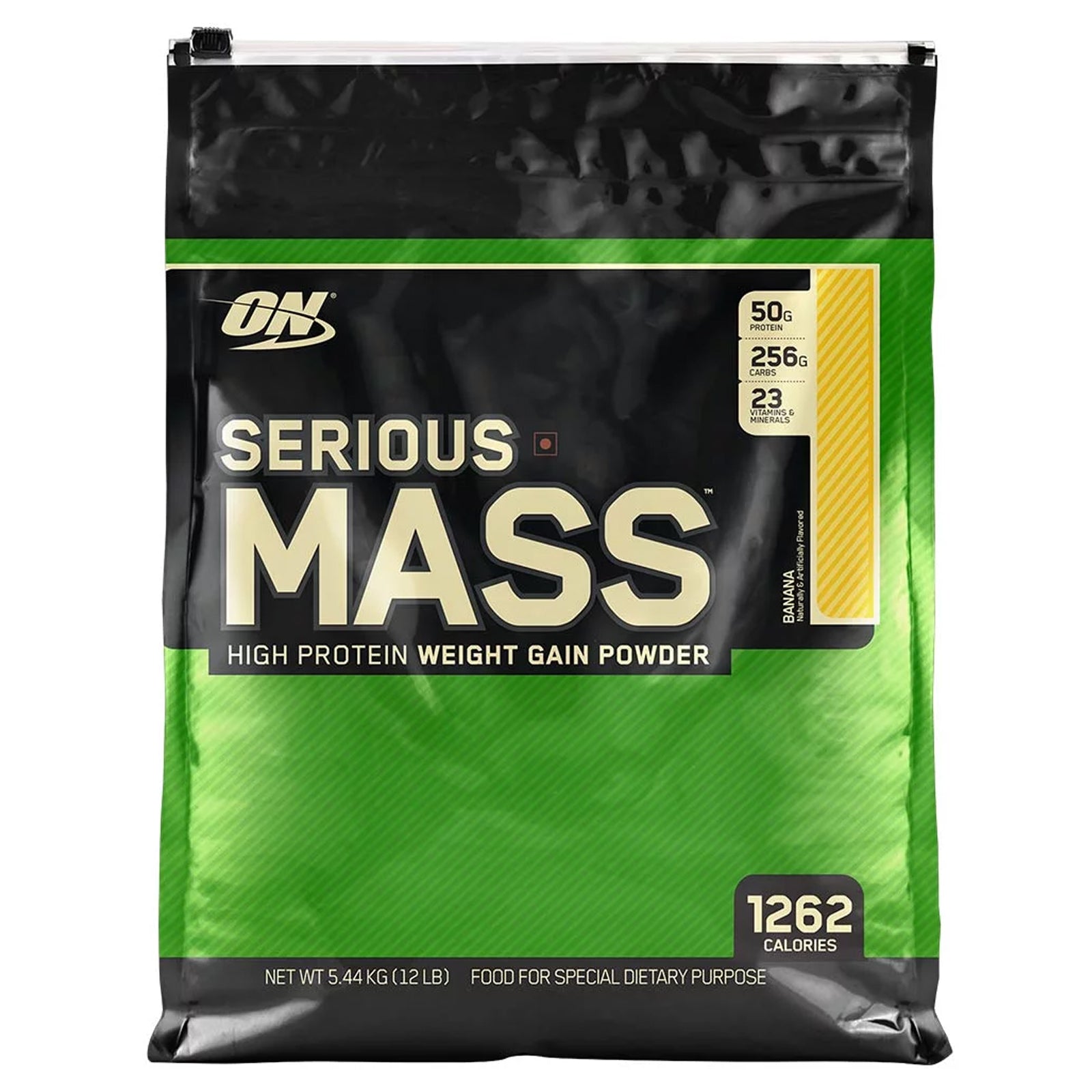 Optimum Nutrition (ON) Serious Mass Weight Gainer Powder 12 lb - skulptz