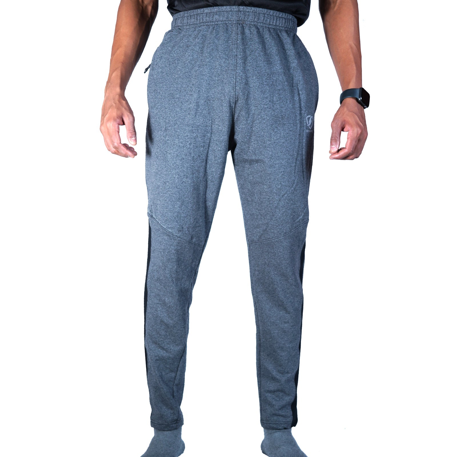 Mens Blend Cotton mix Charcoal Melange Tracks - skulptz