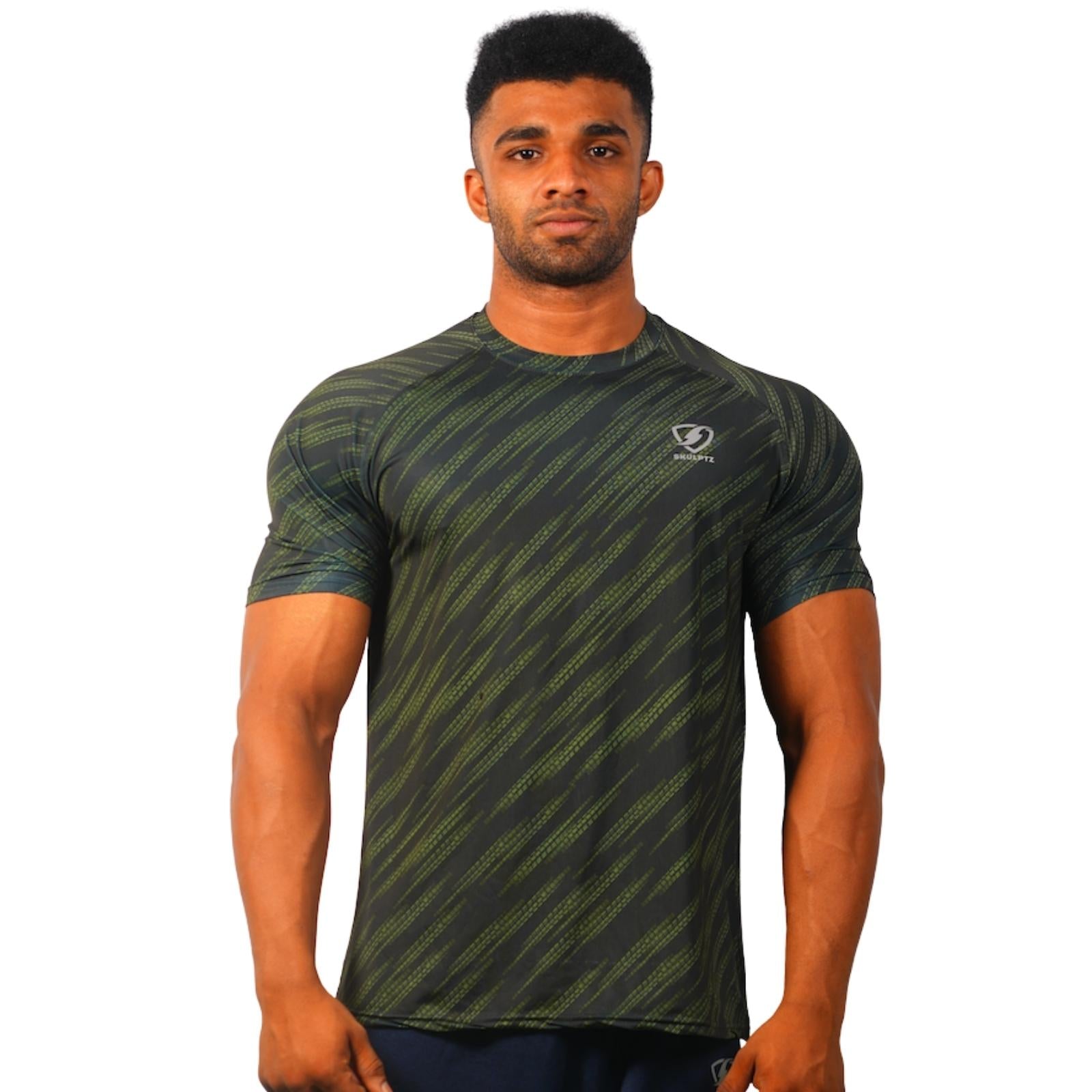 Mens Galaxy Tshirt (Green) - skulptz