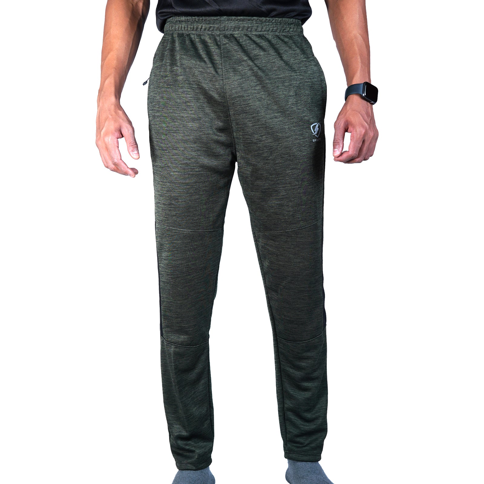 Mens Cyborg Olive Track Pants - skulptz