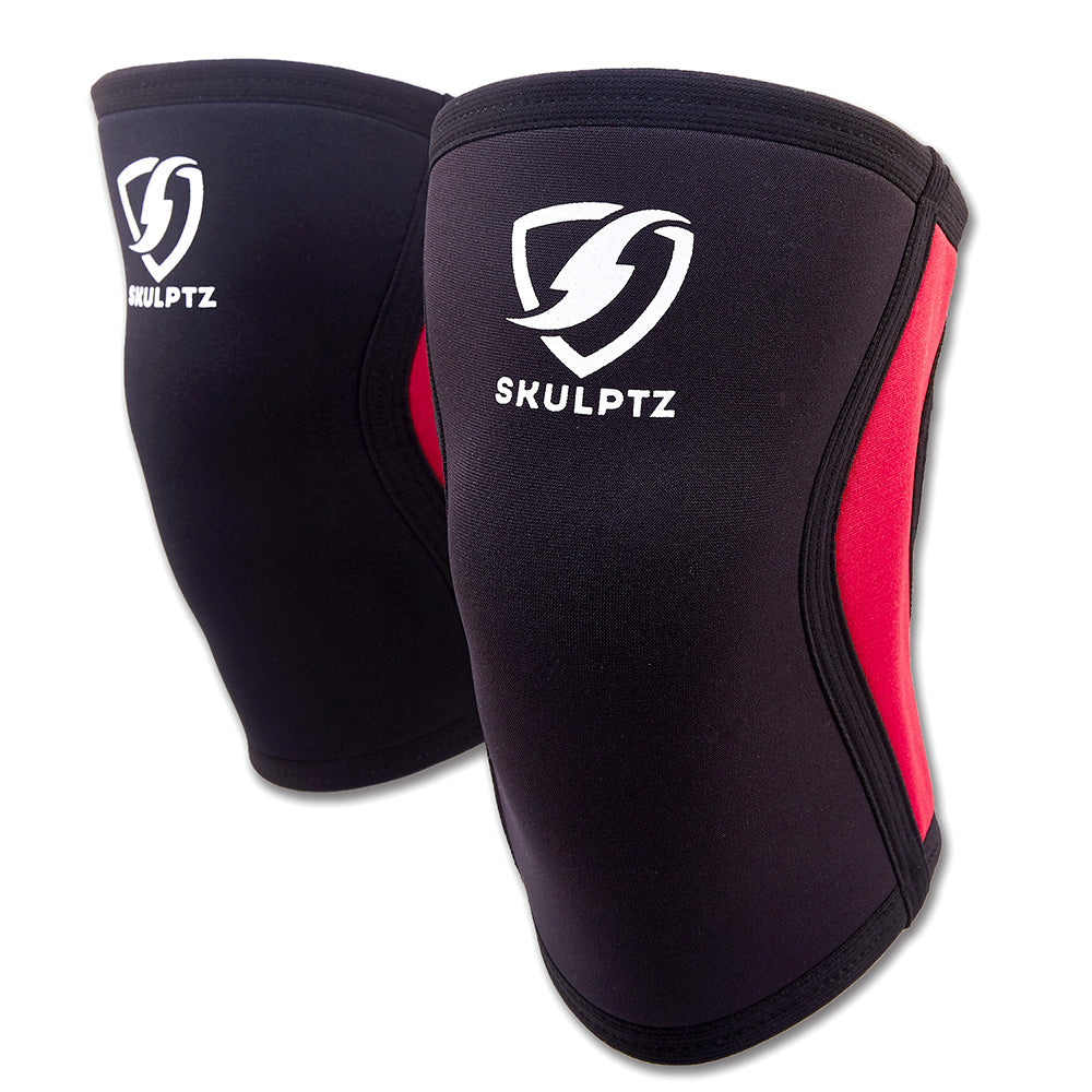 Hercules 7 mm Competition Grade Neoprene Red Knee Support - skulptz