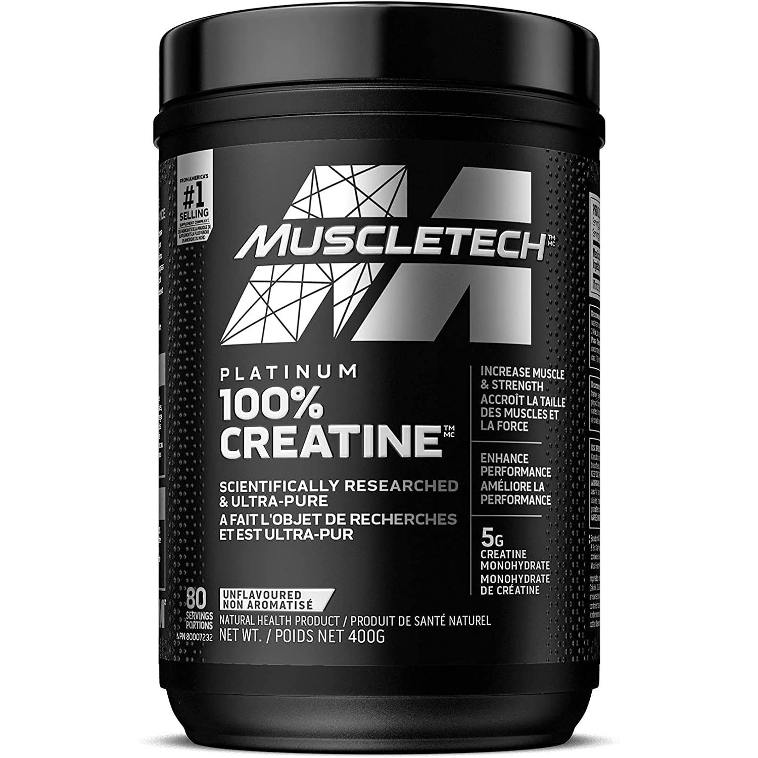 MuscleTech Platinum 100% Creatine - 0.88 lb - skulptz