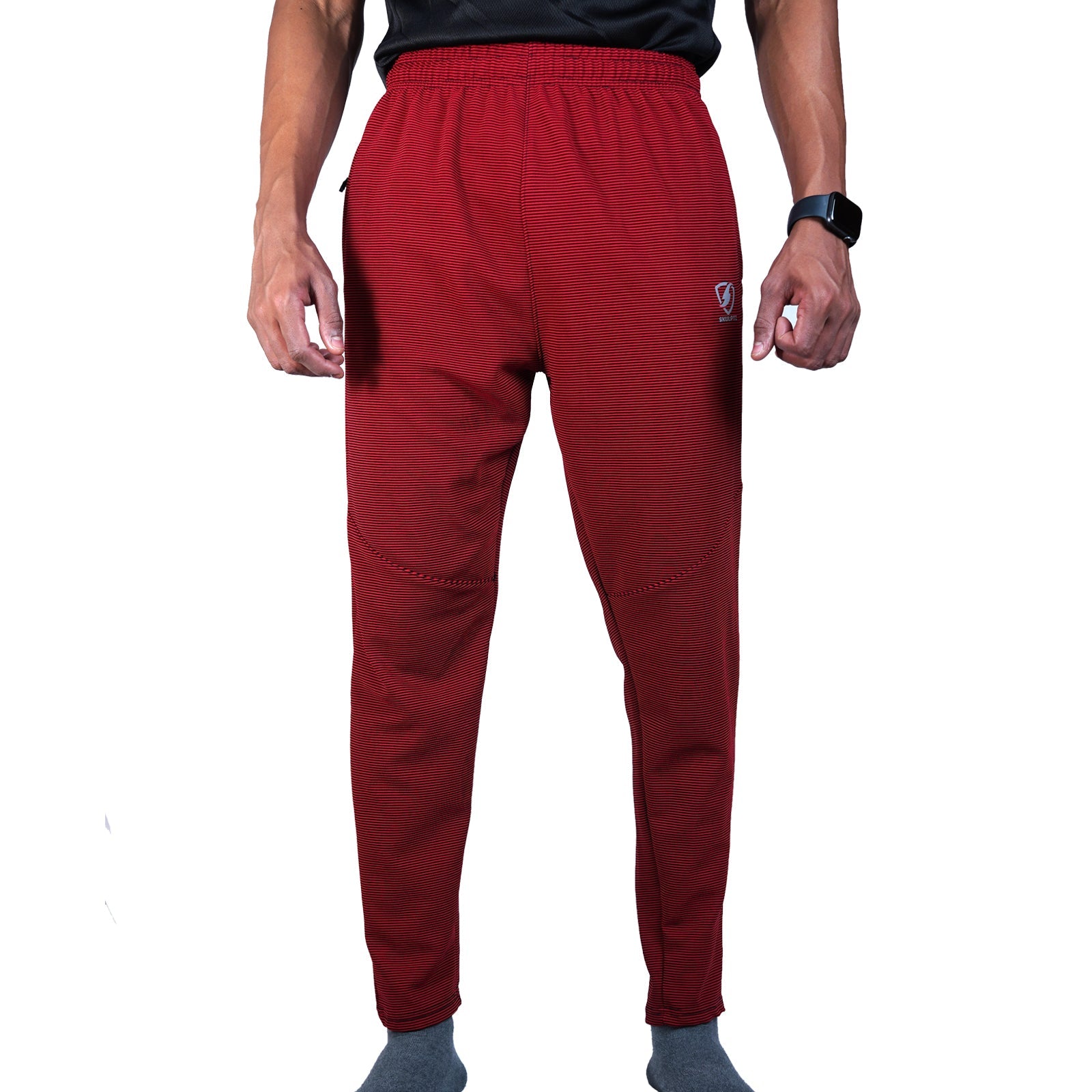 Mens Alpha Red Track Pants - skulptz