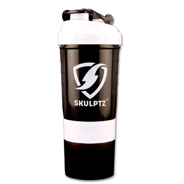 Neon Multi-Storage Shaker Bottle (White)