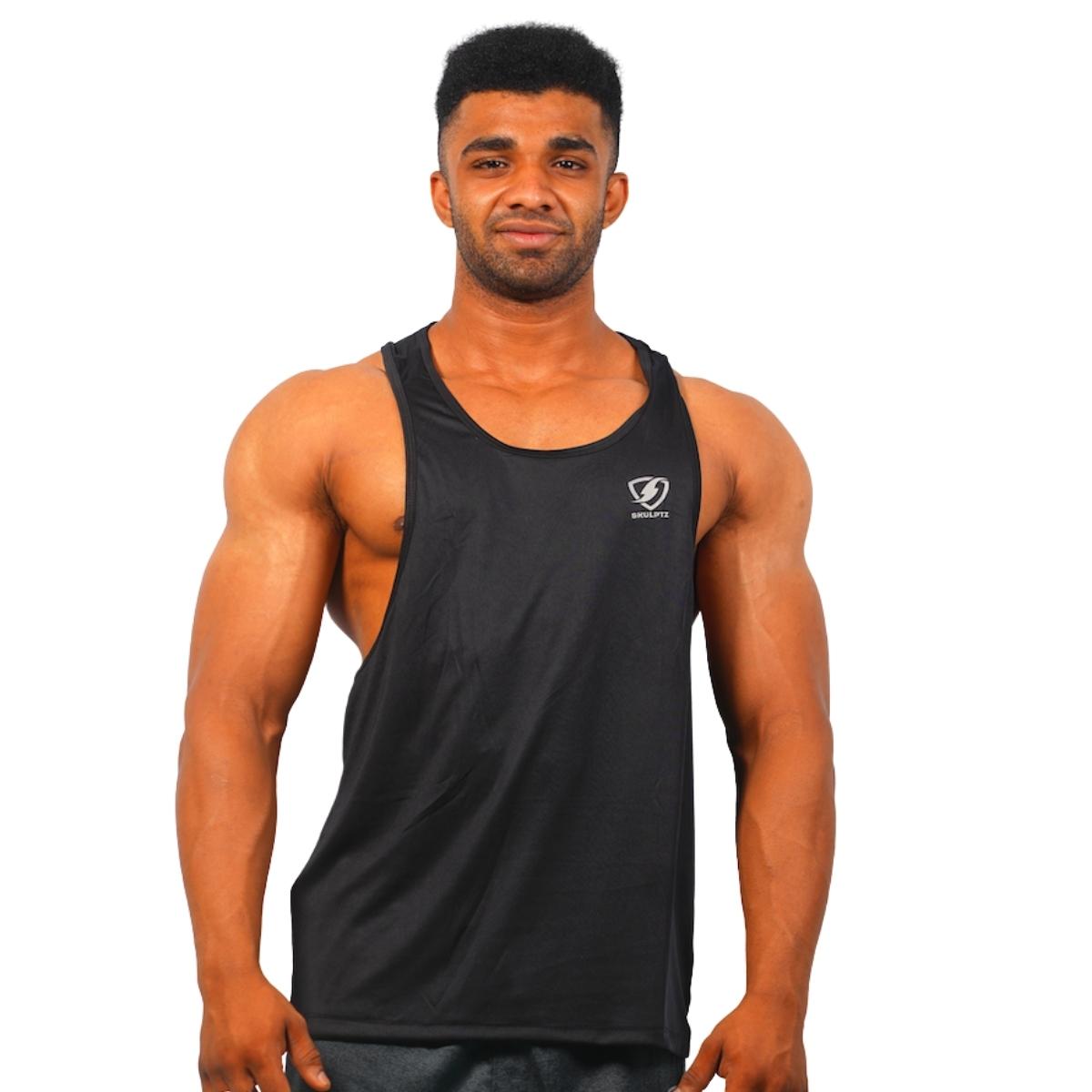Mens Essential Tank Top (Black) - skulptz