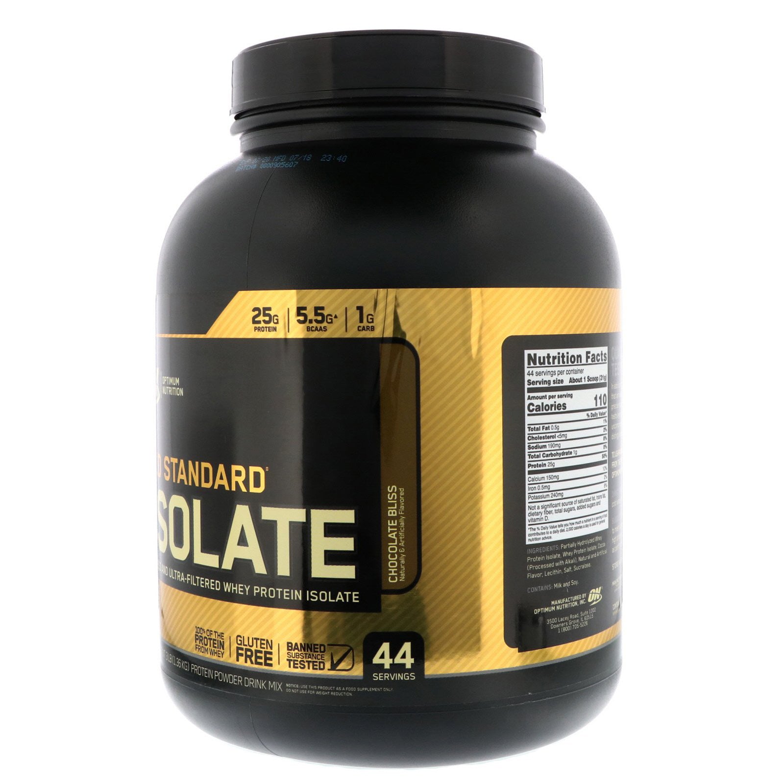 Optimum Nutrition Gold Standard 100% Isolate 3 lb - skulptz
