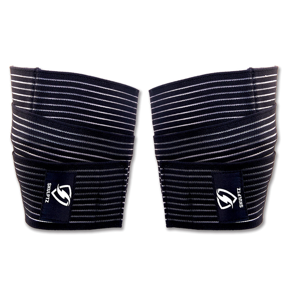 Lunar Series Light Weight Knee Wraps Black - skulptz