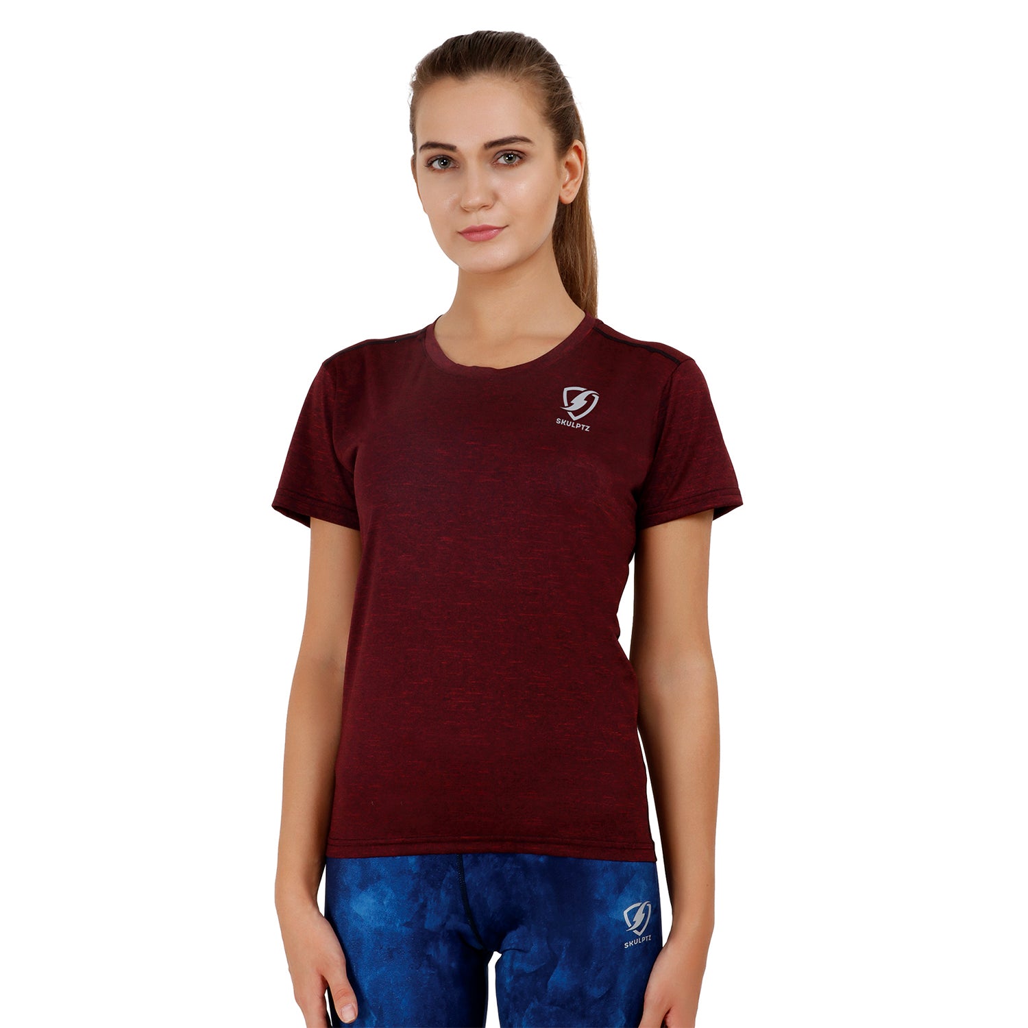 Womens Ray Tshirt (Maroon) Loose Fit - skulptz