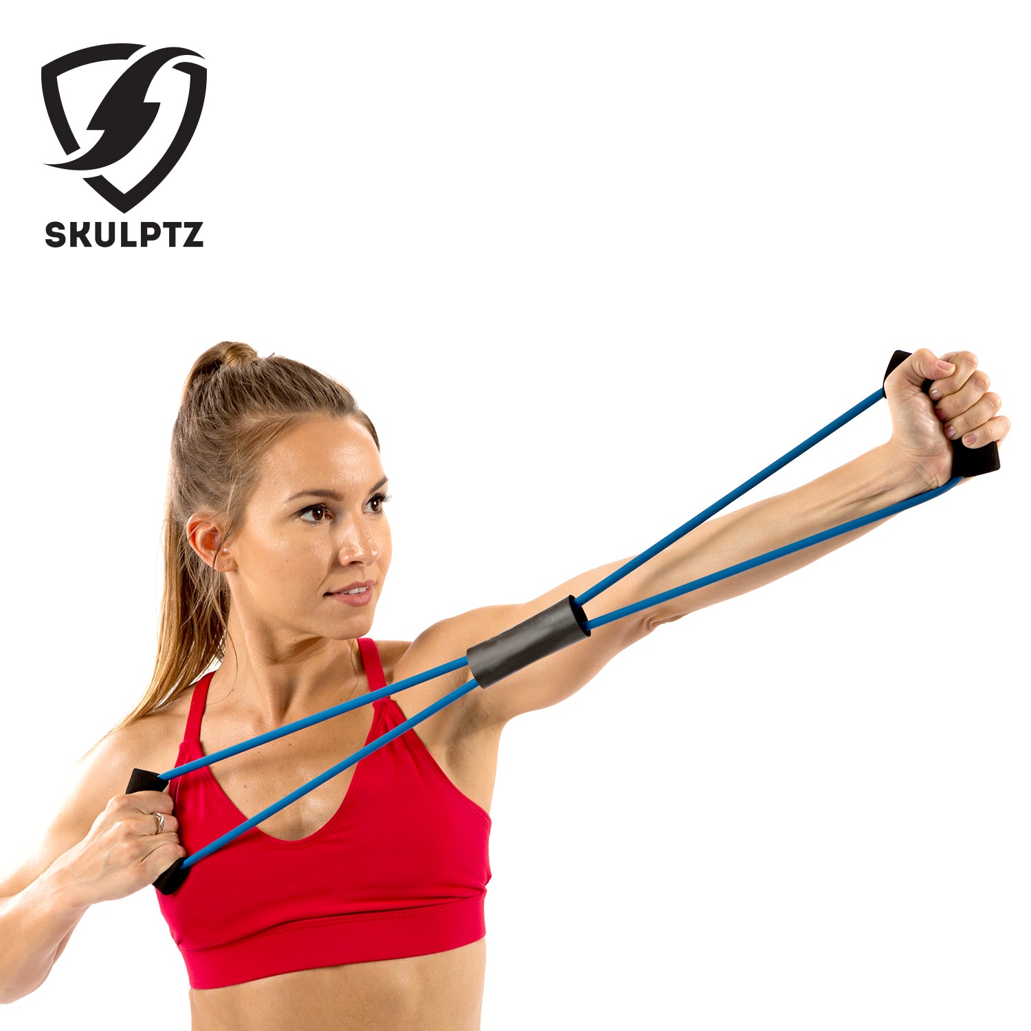 Stretch Resistance figure 8 Band (Blue / Red) - skulptz