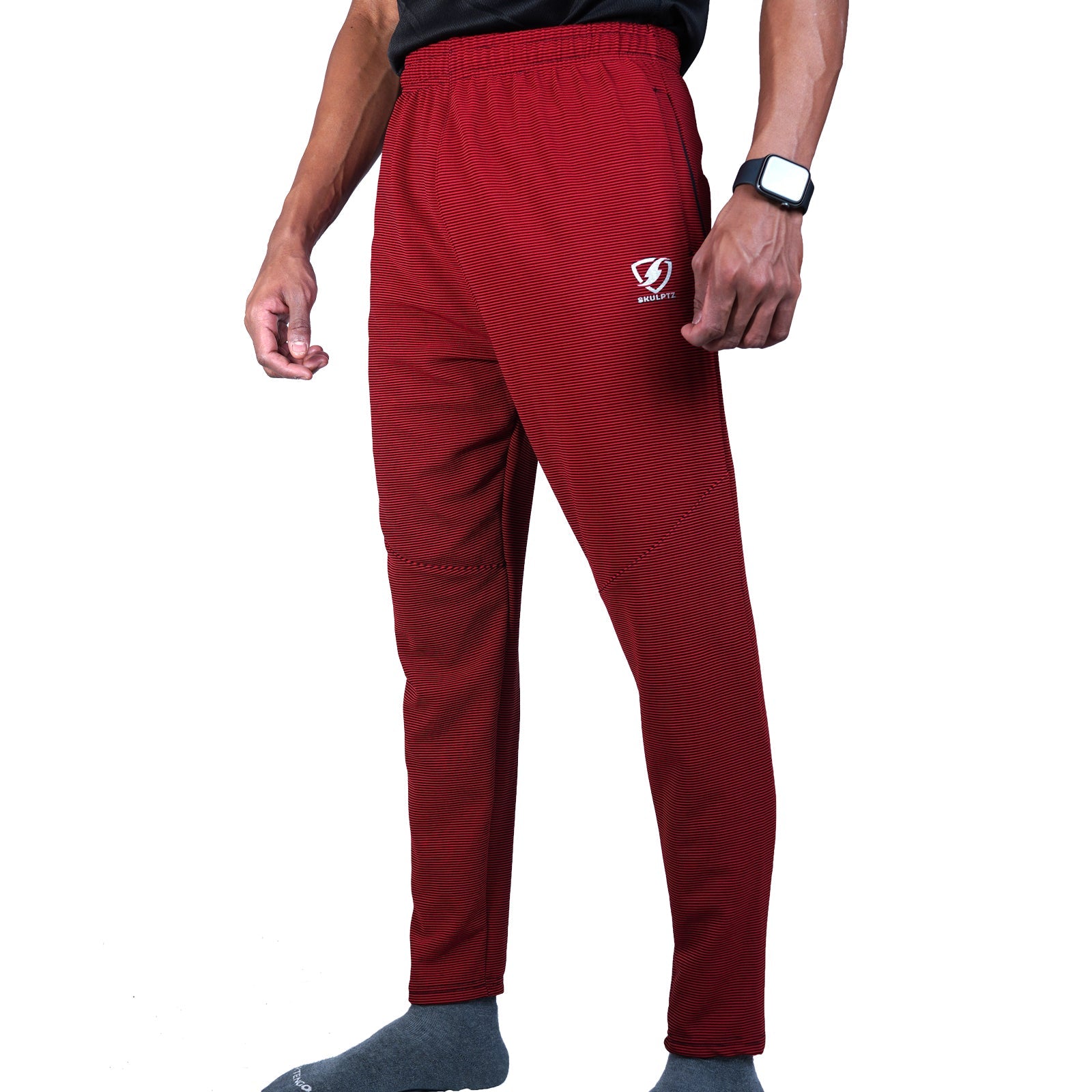 Mens Alpha Red Track Pants - skulptz