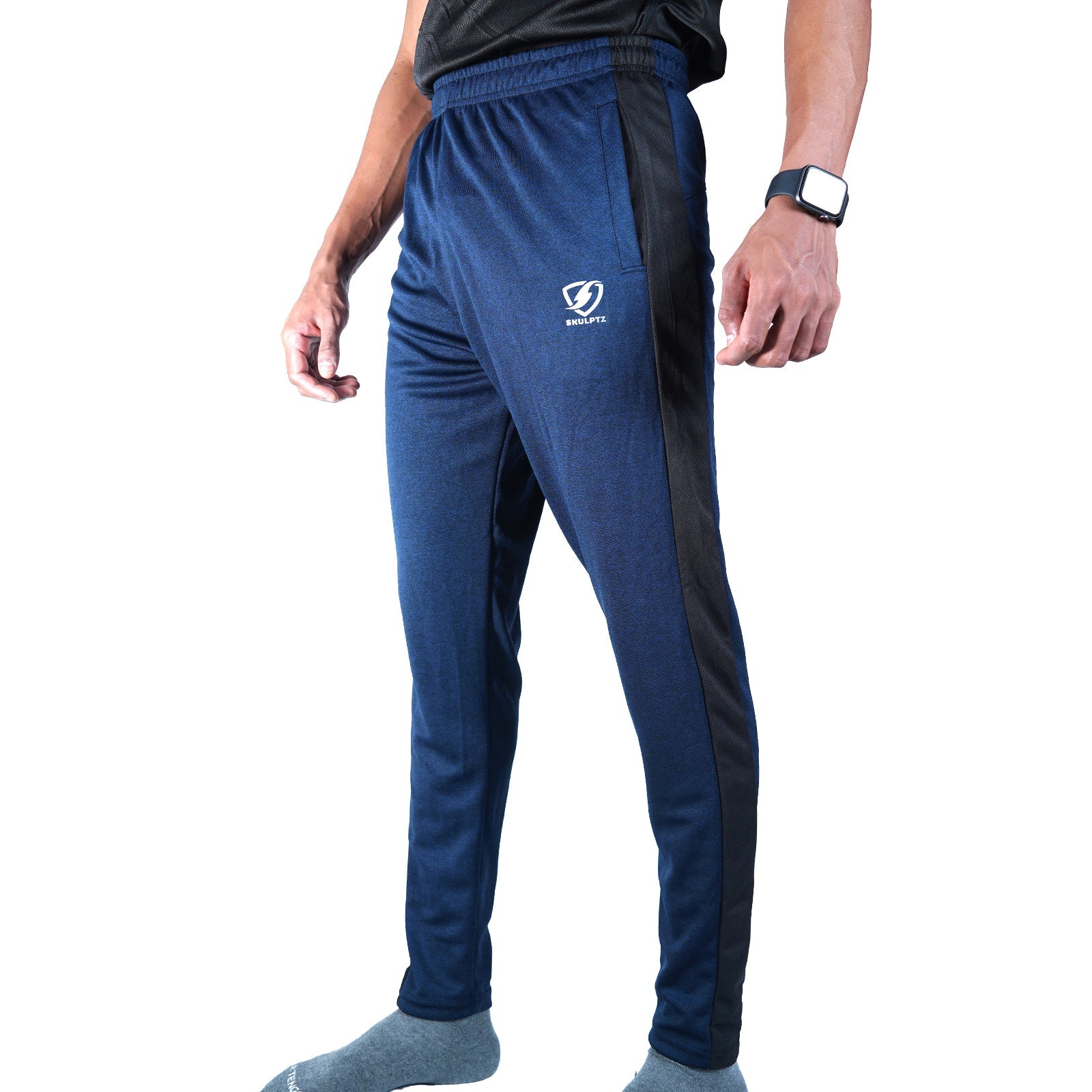 Mens Sideline Navy Track Pants - skulptz