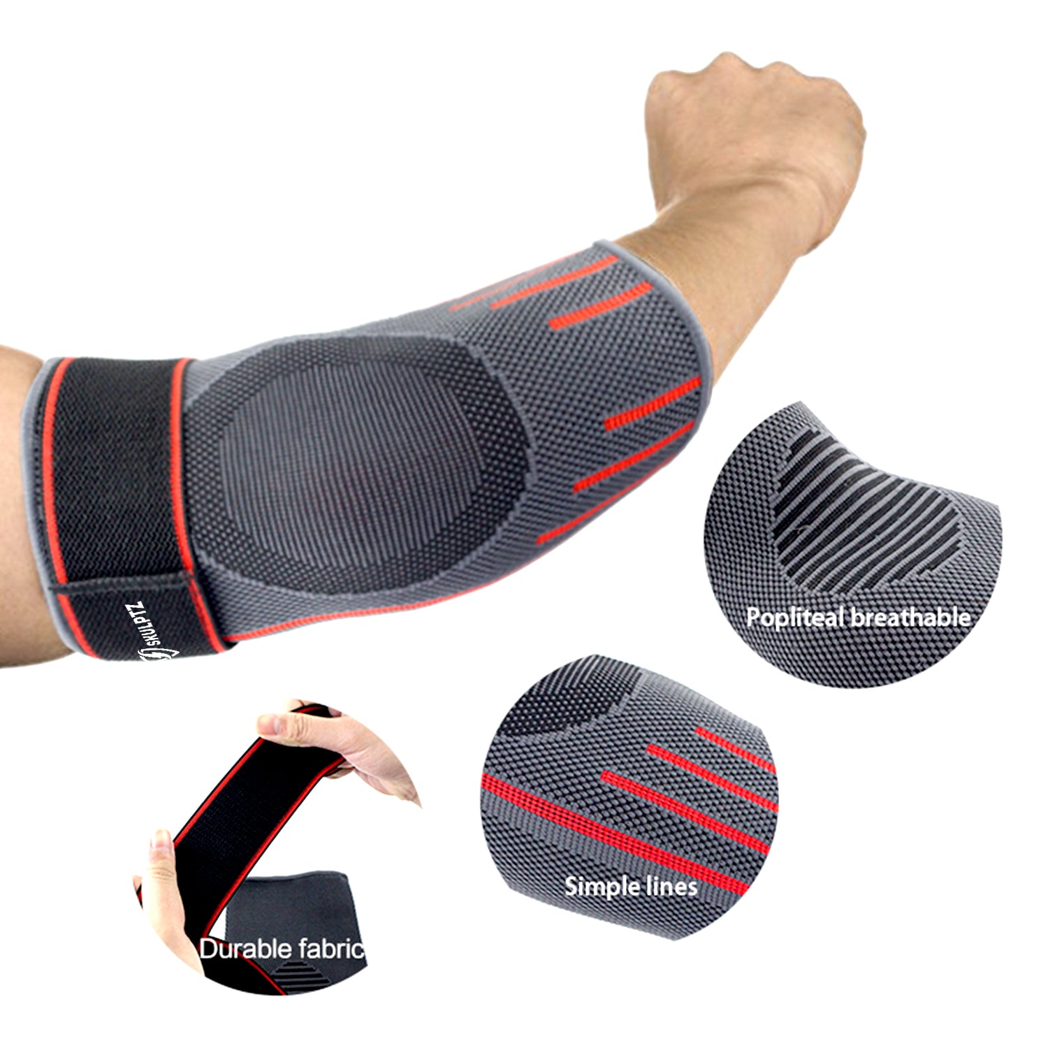 U-BRIX Elbow Compression With Biceps Adjustable Strap - skulptz