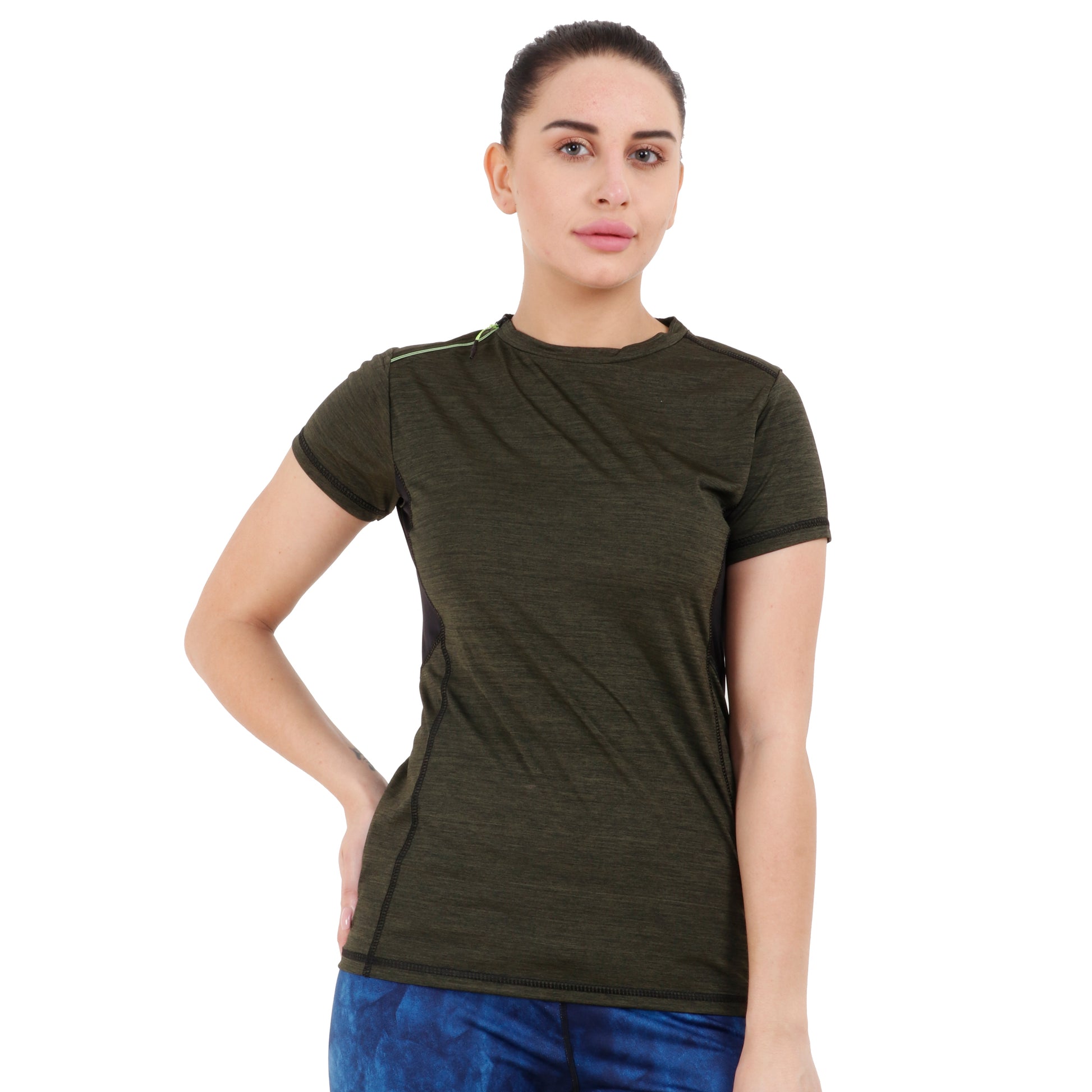 Womens Explore Tshirt (Olive) - skulptz