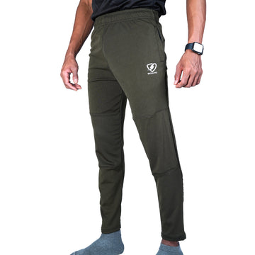 Mens Stretch Olive Track Pants - skulptz