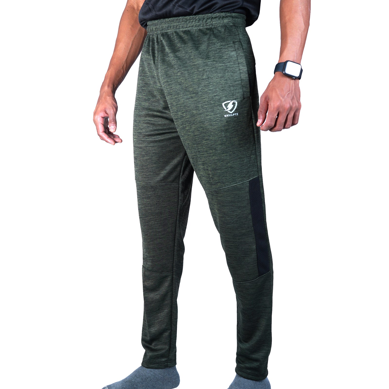 Mens Cyborg Olive Track Pants - skulptz