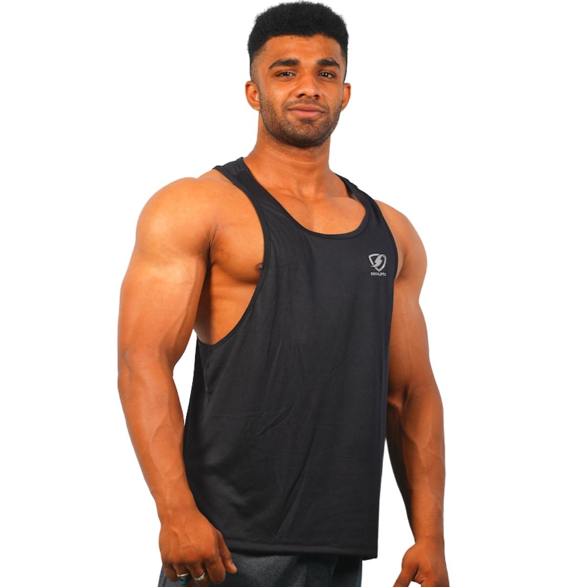 Mens Essential Tank Top (Black) - skulptz