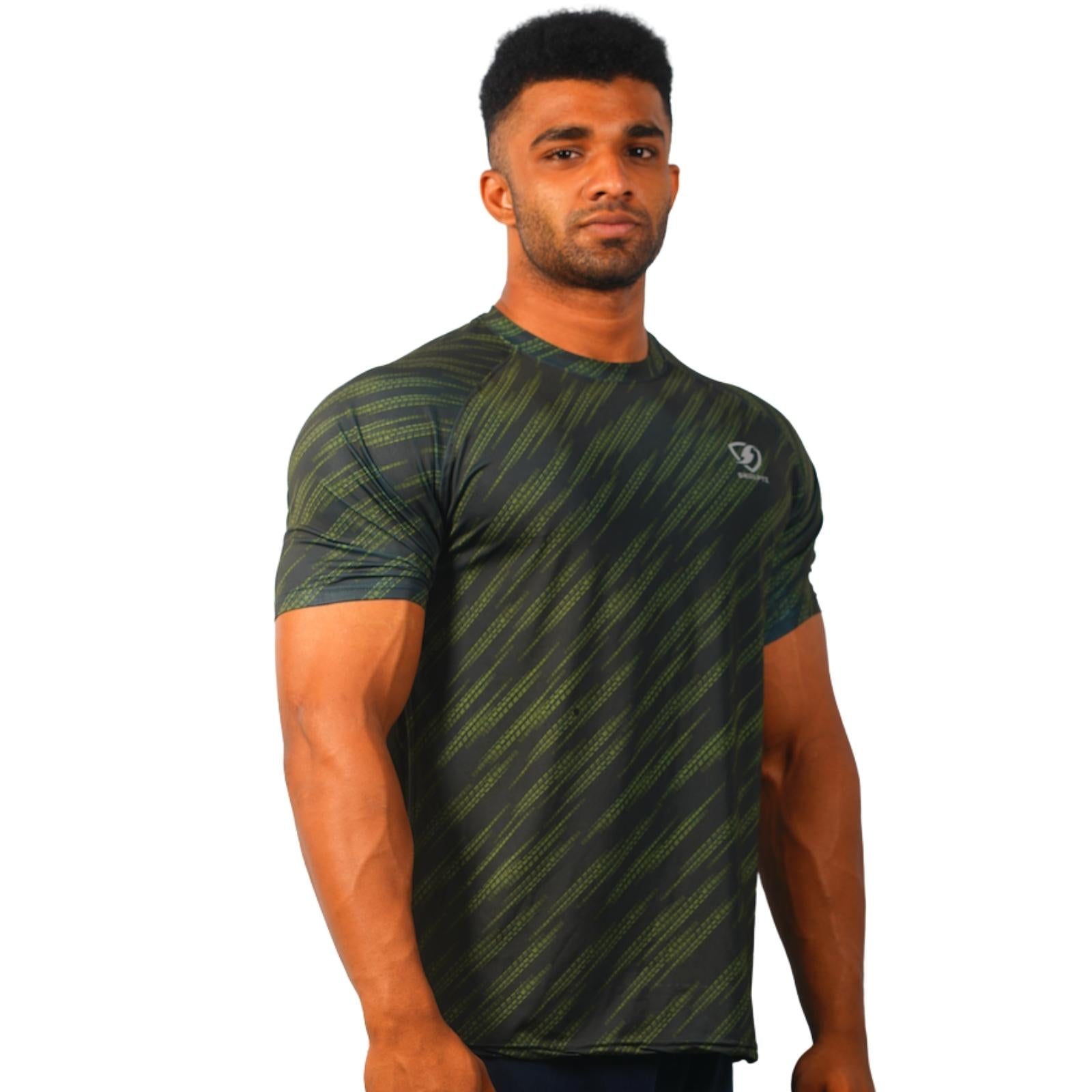 Mens Galaxy Tshirt (Green) - skulptz