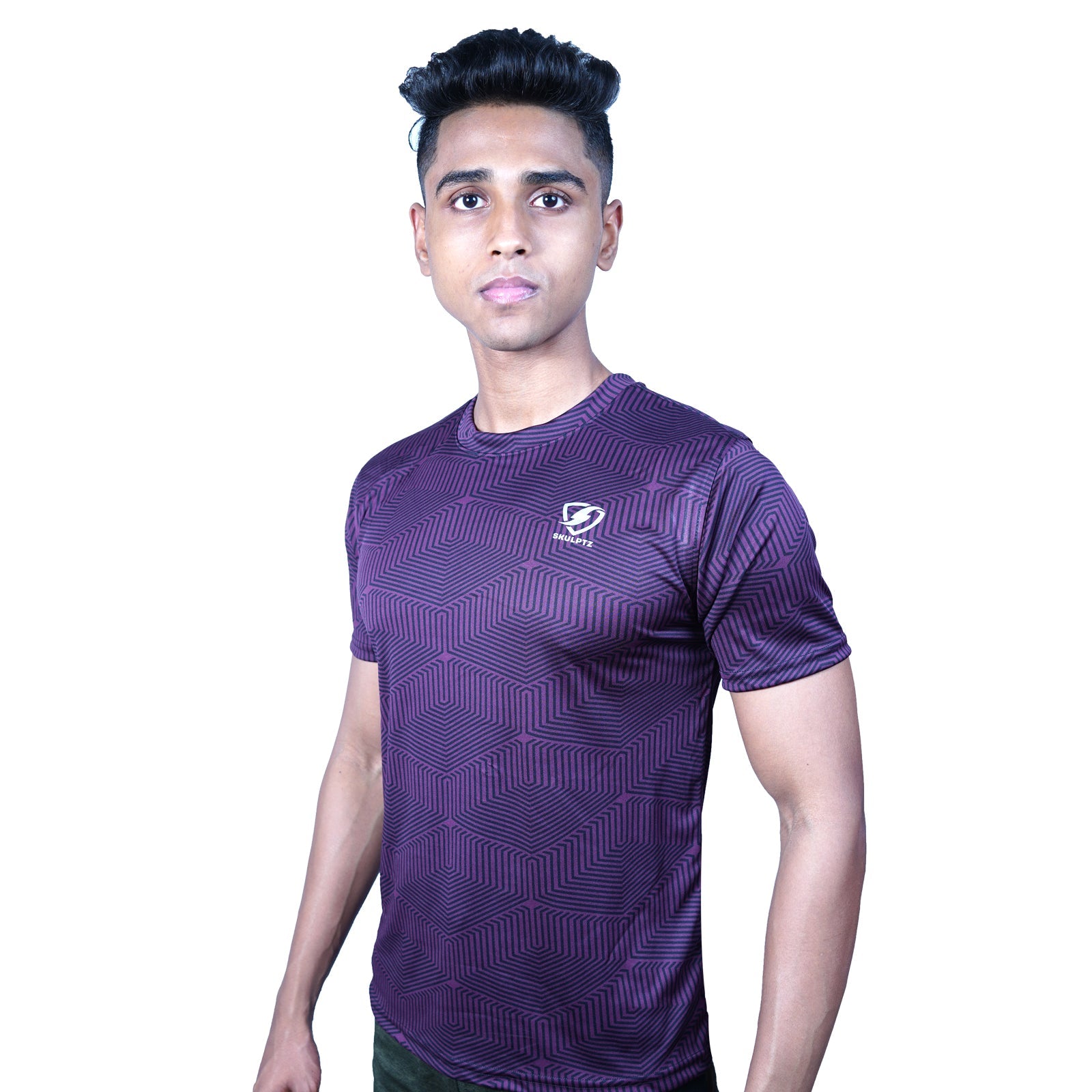 Mens Hexa Tshirt (Maroon) - skulptz