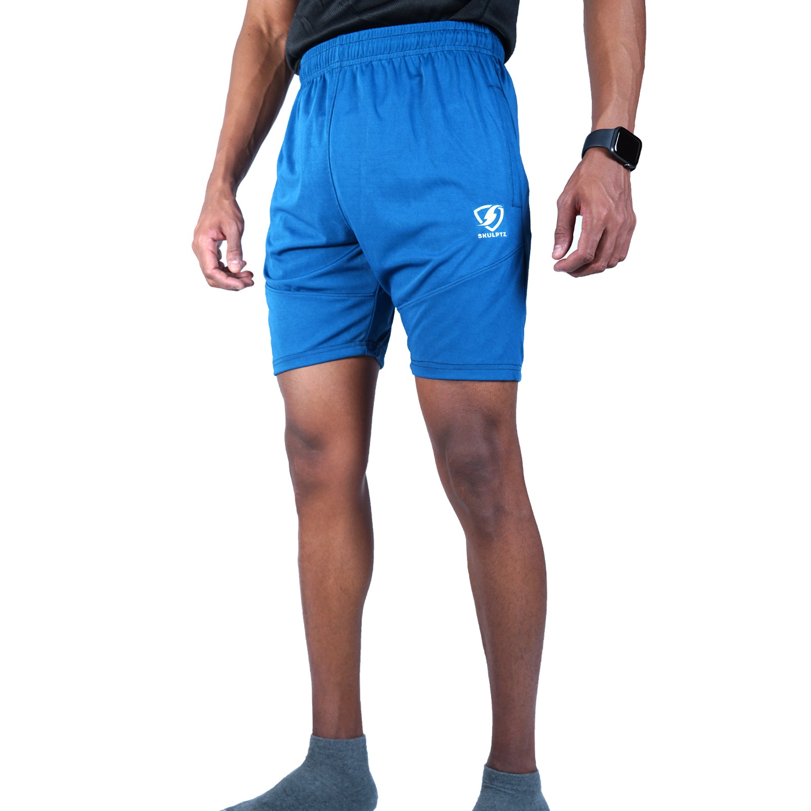 Mens Strech Shorts (Blue) - skulptz