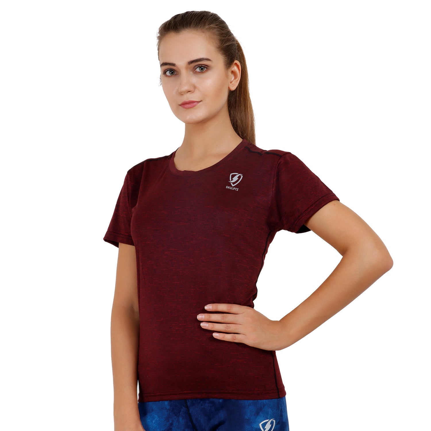Womens Ray Tshirt (Maroon) Loose Fit - skulptz