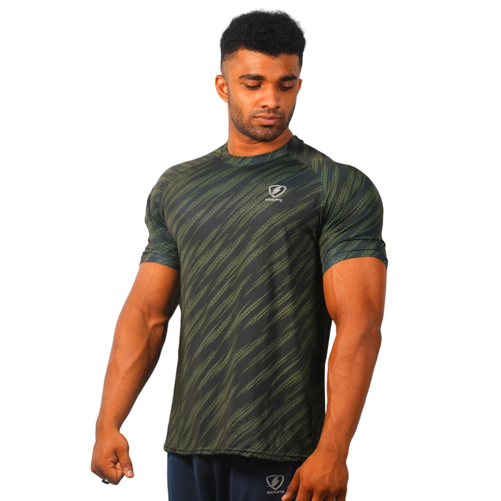 Mens Galaxy Tshirt (Green) - skulptz