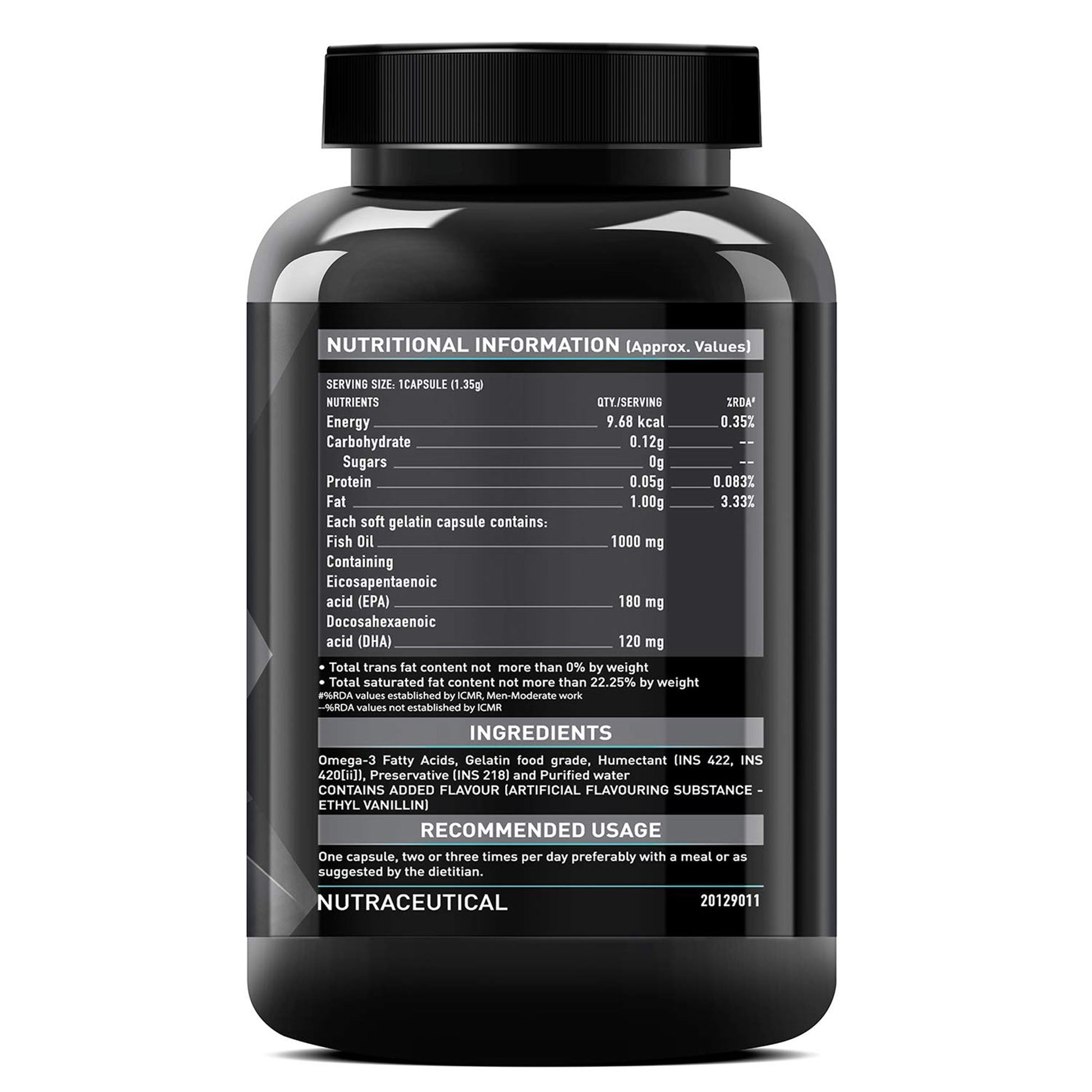 MuscleBlaze Fish Oil (180 softgels) - skulptz