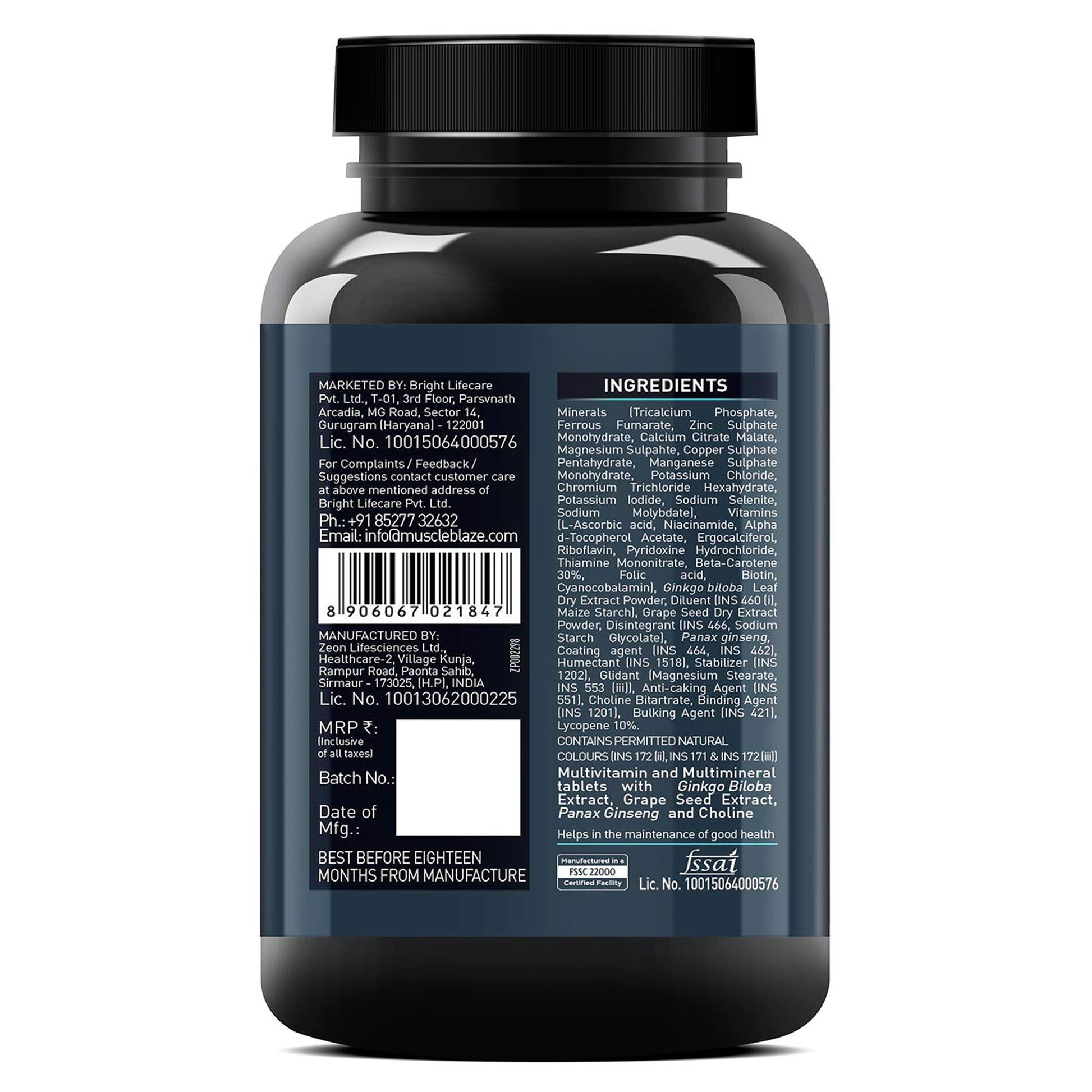 MuscleBlaze MB-Vite Multi Vitamins 60 - skulptz