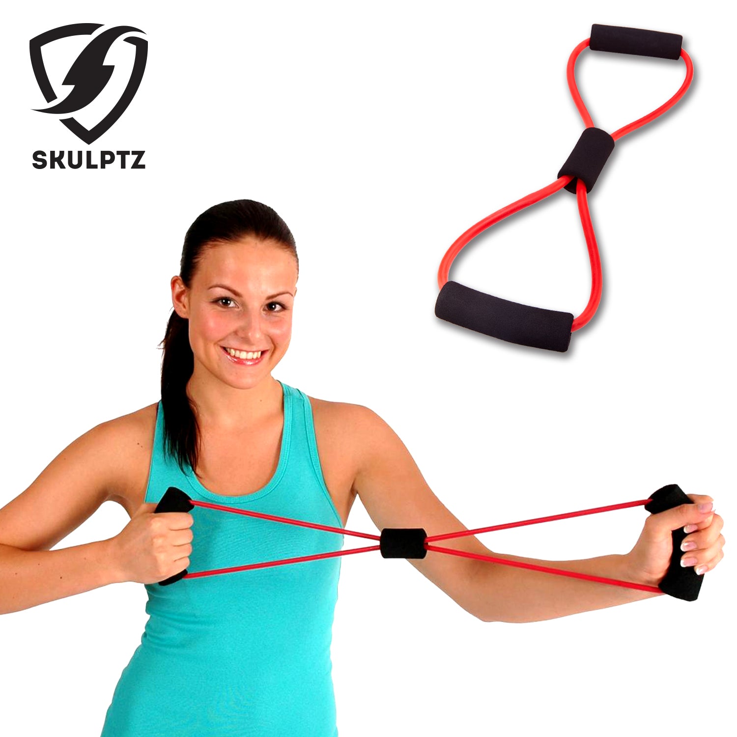 Stretch Resistance figure 8 Band (Blue / Red) - skulptz