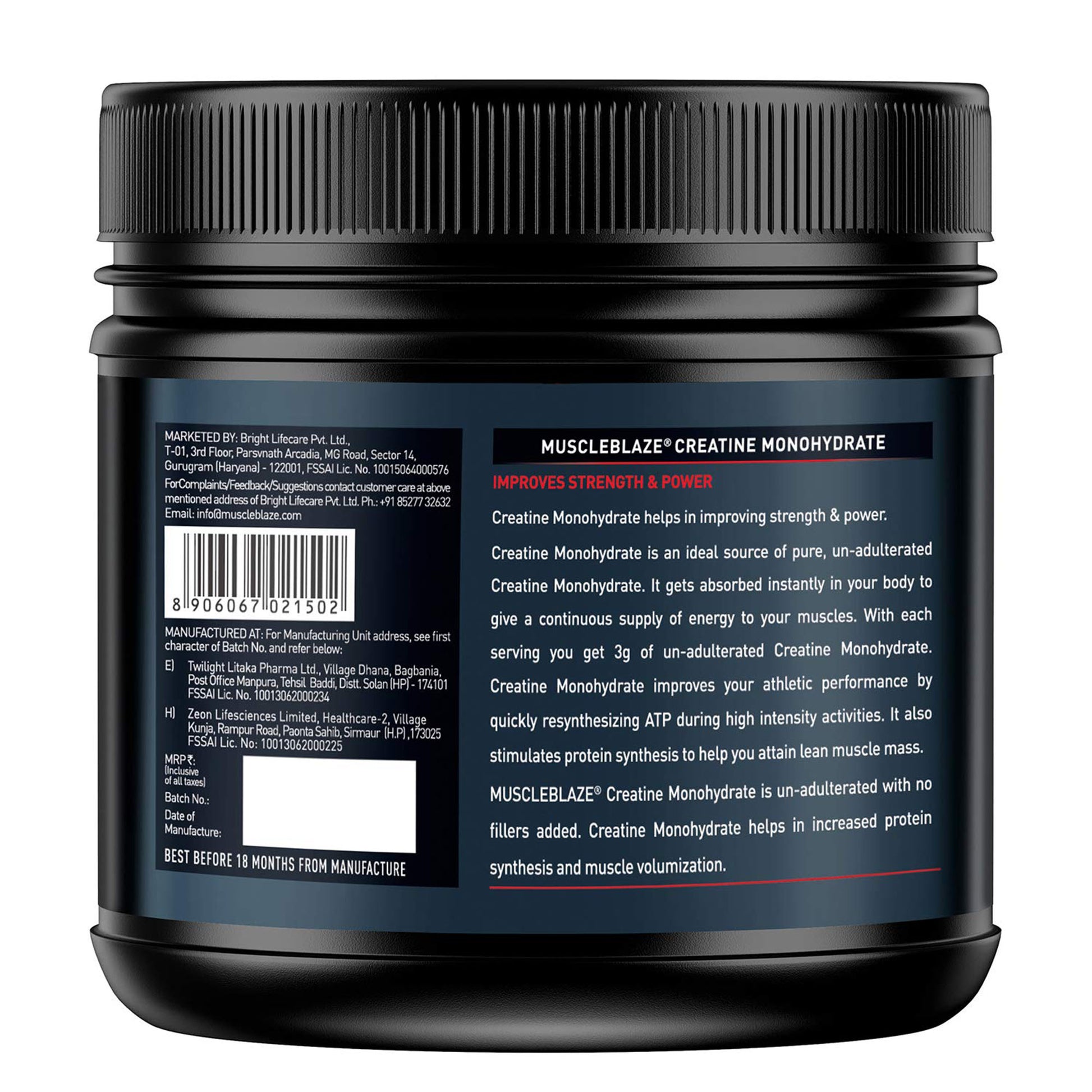 MuscleBlaze Creatine Monohydrate - skulptz