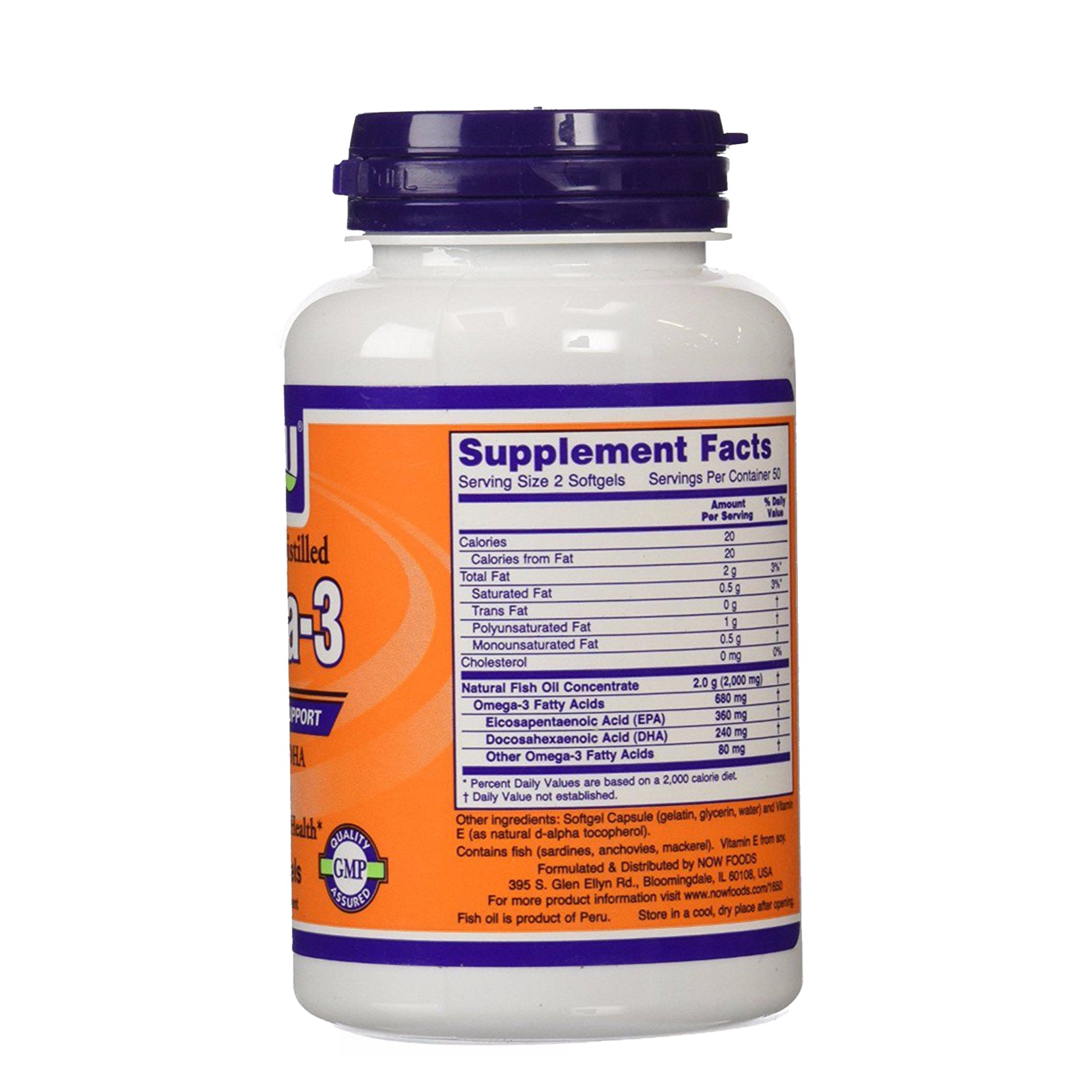 Now Foods Omega-3 Fish Oil (100 softgels) - skulptz