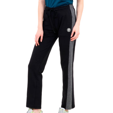 Womens Luxe Flared Track pants Black