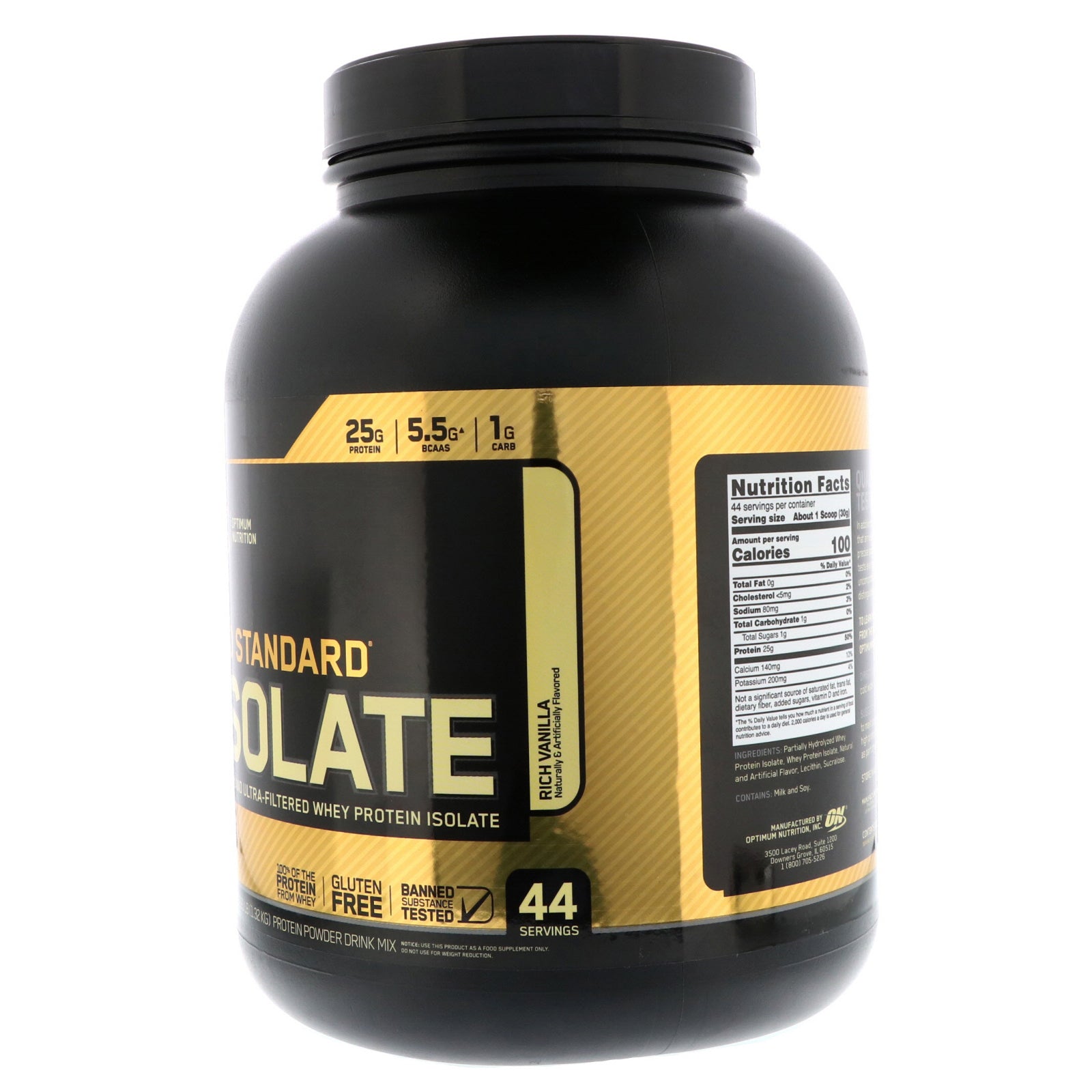 Optimum Nutrition Gold Standard 100% Isolate 3 lb - skulptz