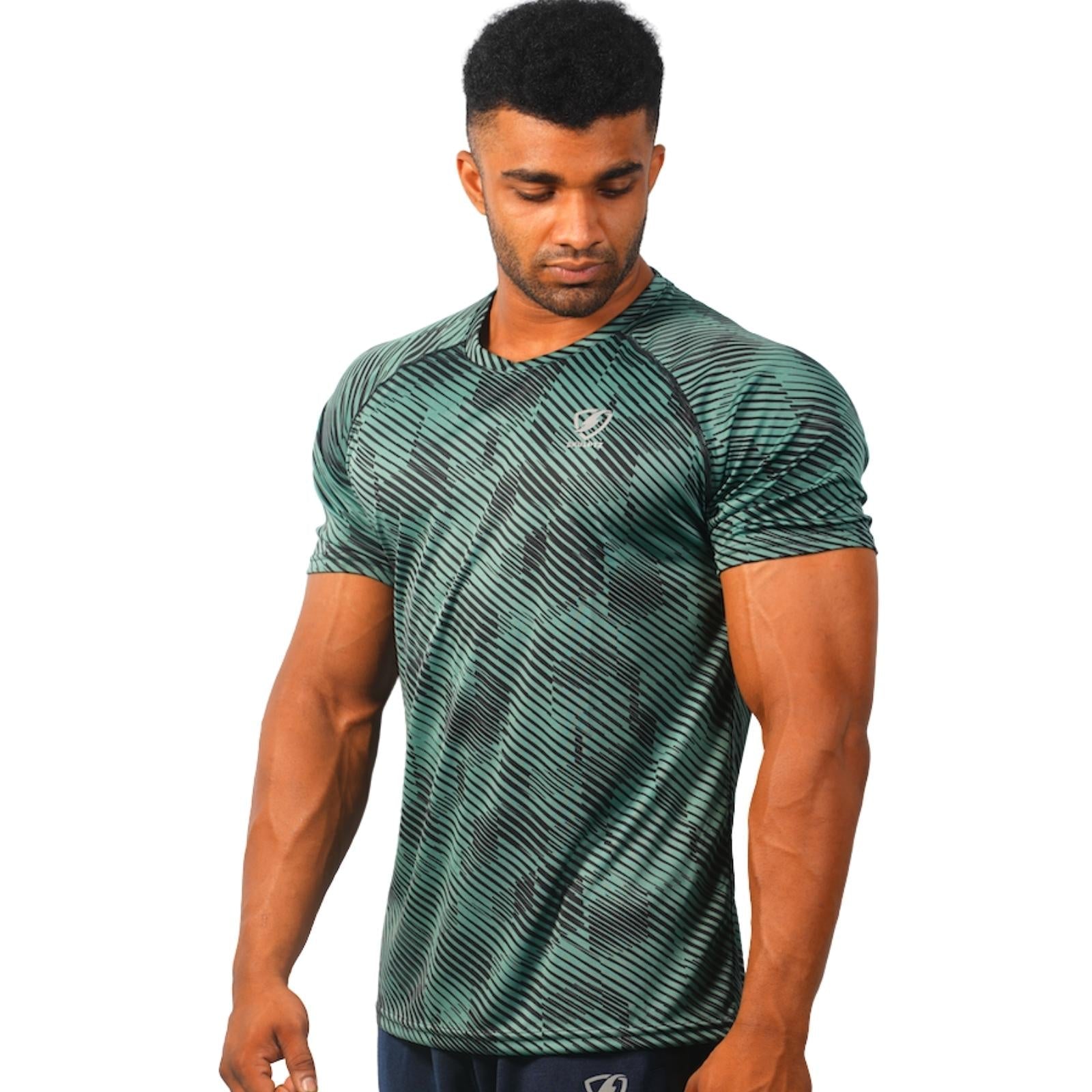 Mens Ripped Tshirt (Green) - skulptz