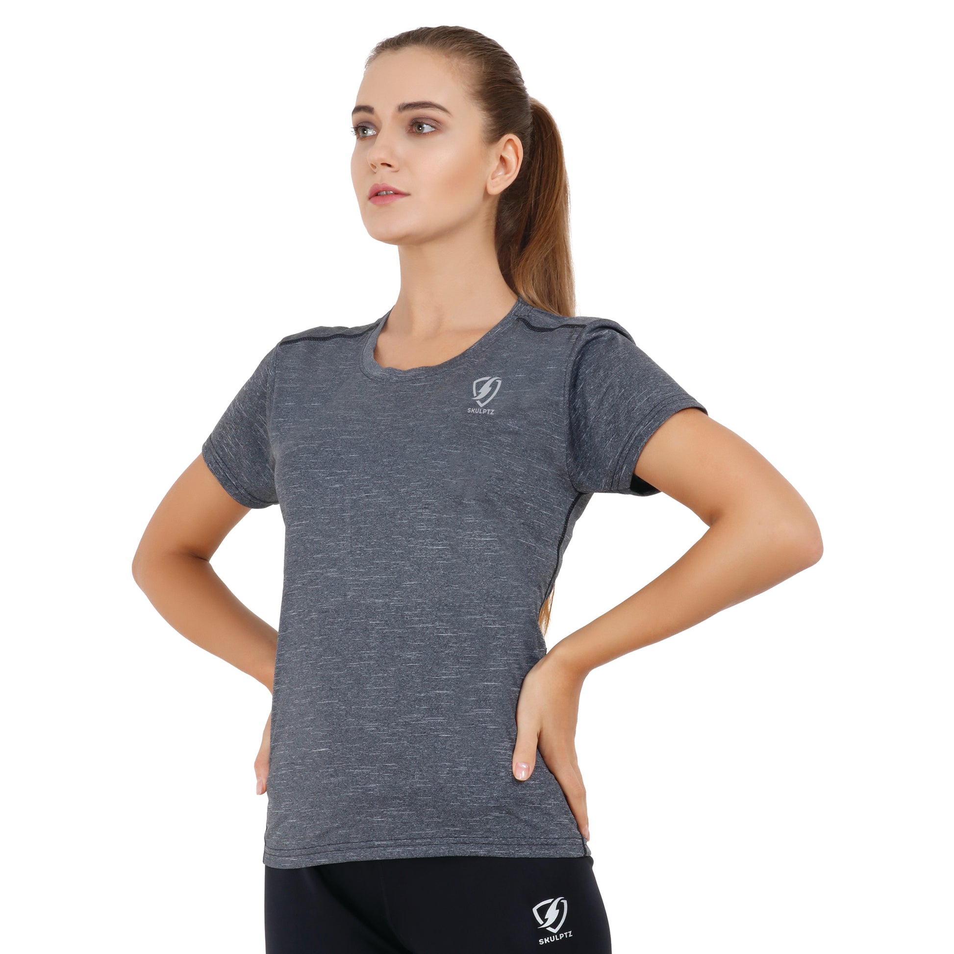 Womens Ray Tshirt (Grey) Loose Fit - skulptz