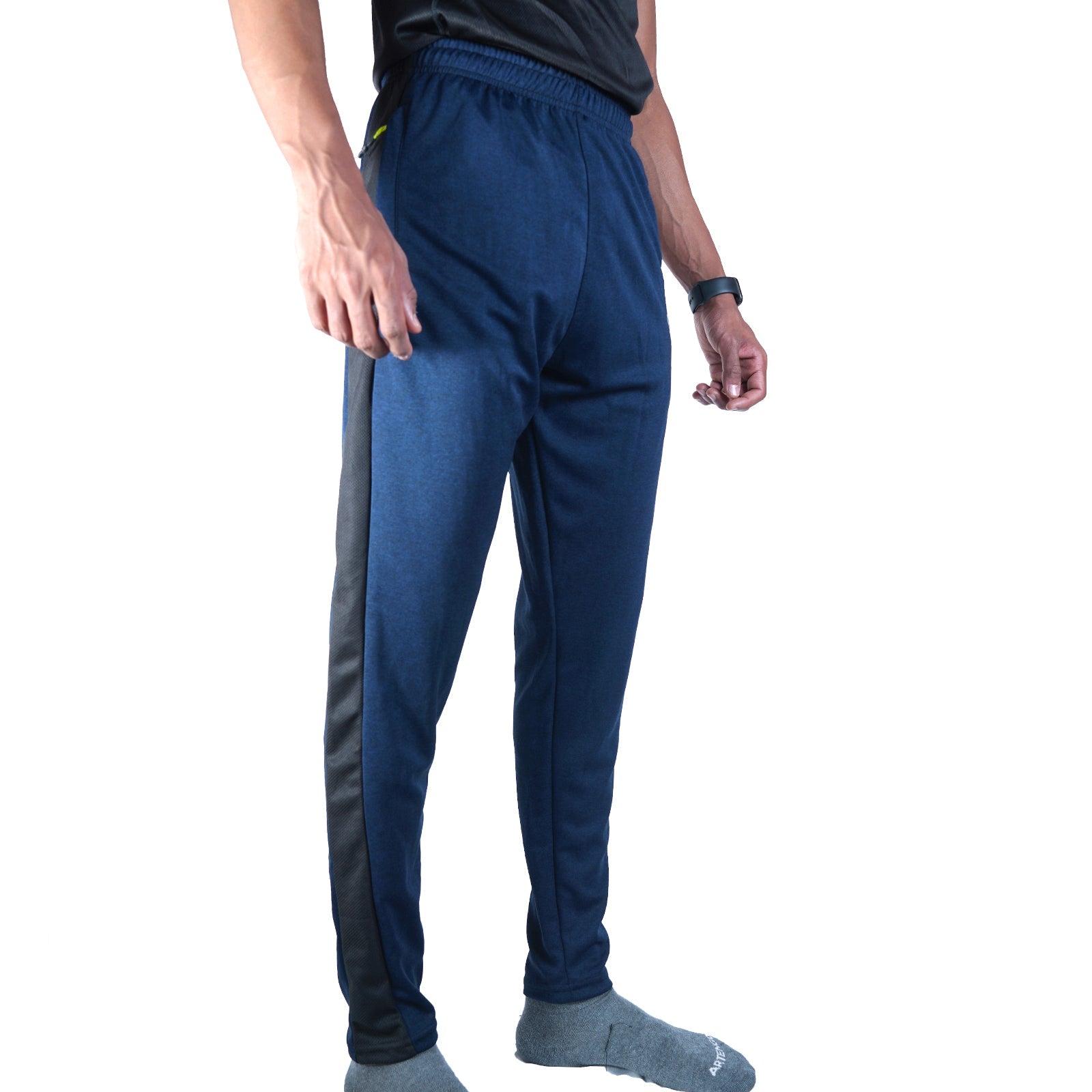 Mens Sideline Navy Track Pants - skulptz