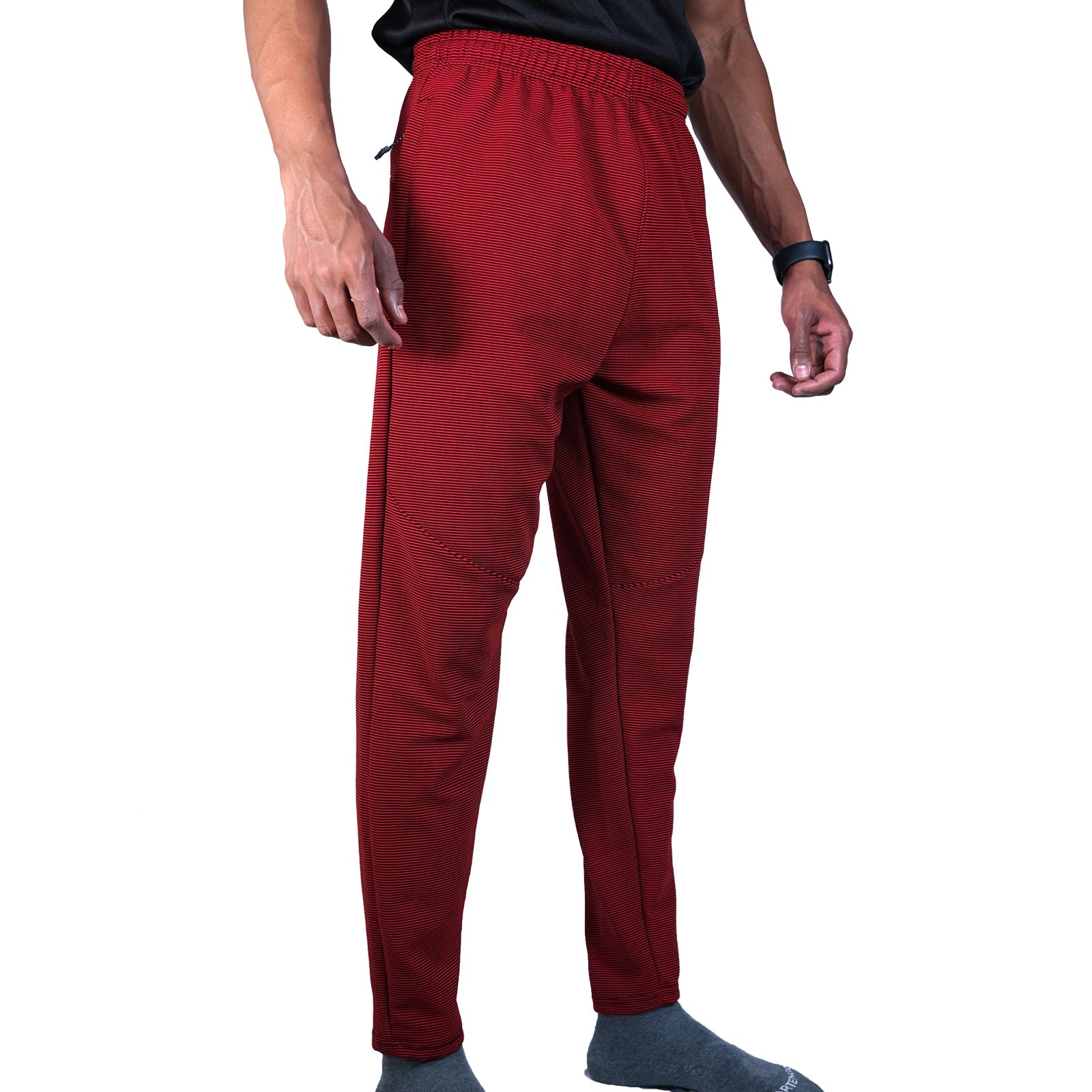 Mens Alpha Red Track Pants - skulptz