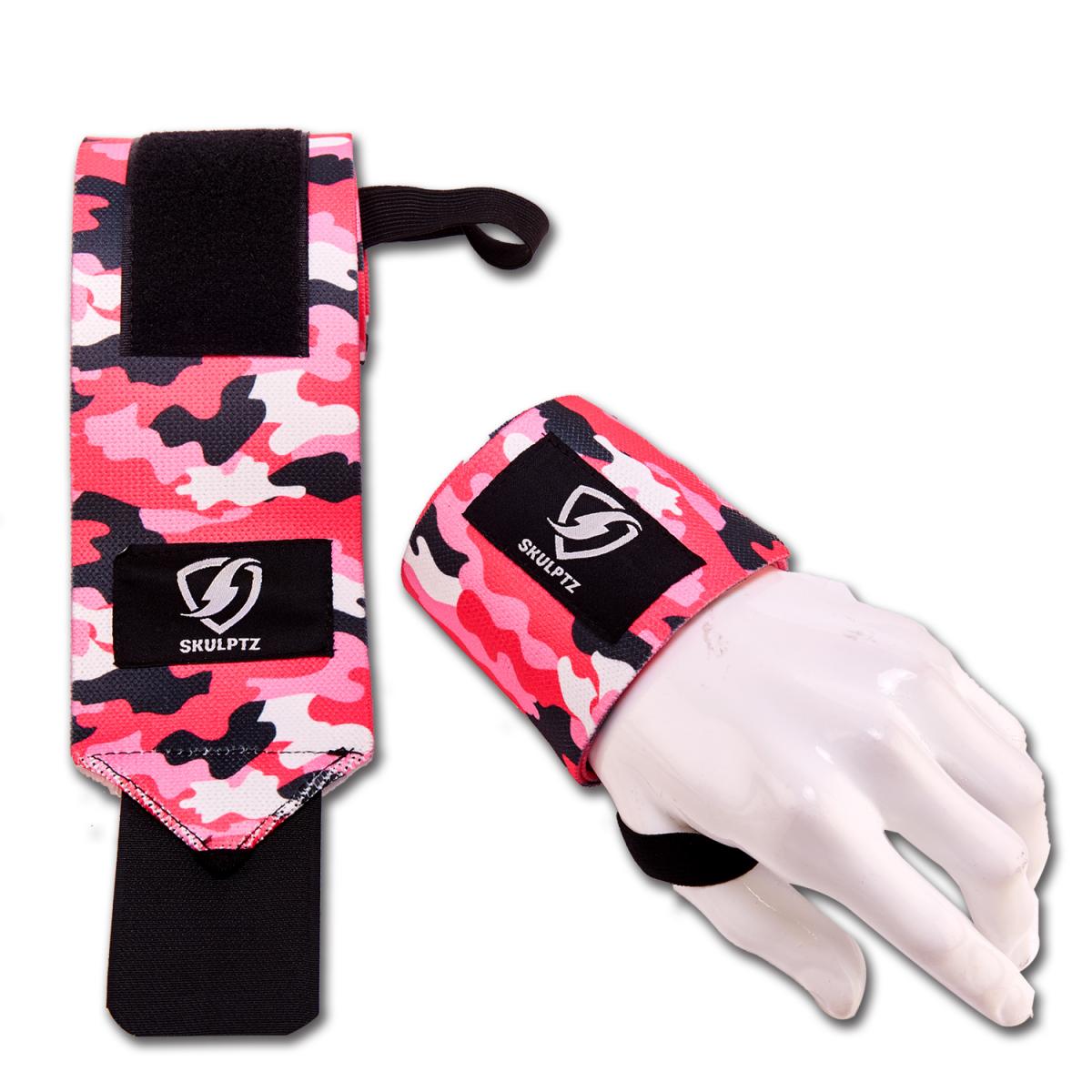 Camo Series Wrist Wraps 25 Inches Pink - skulptz