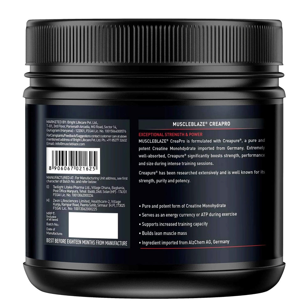 MuscleBlaze Creapro Creatine with Creapure - skulptz