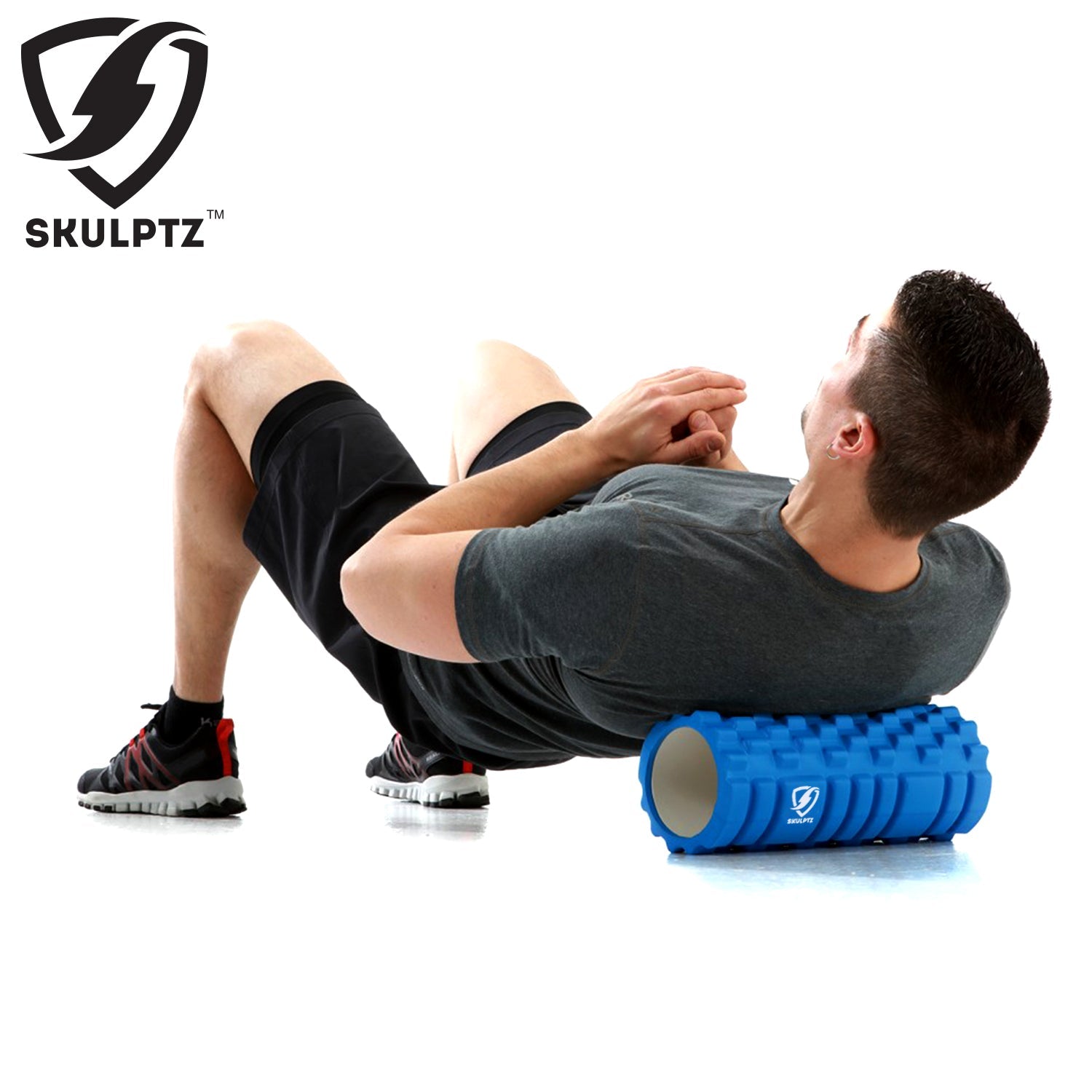 Hybrid Heavy Duty Foam Roller (Blue) - skulptz
