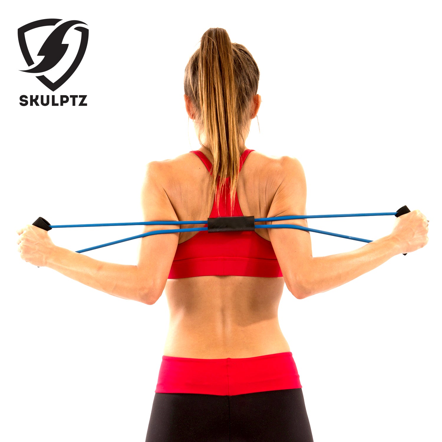 Stretch Resistance figure 8 Band (Blue / Red) - skulptz