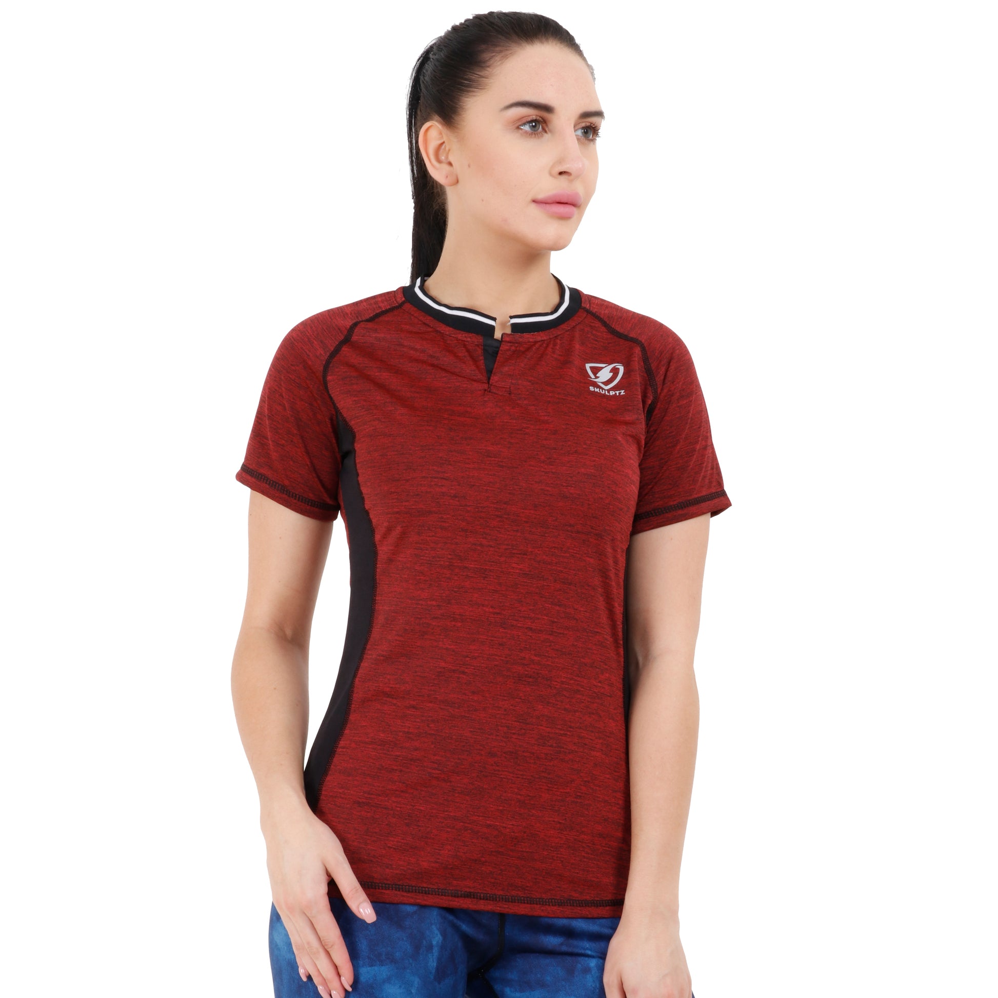 Womens Invincible Tshirt (Red) - skulptz